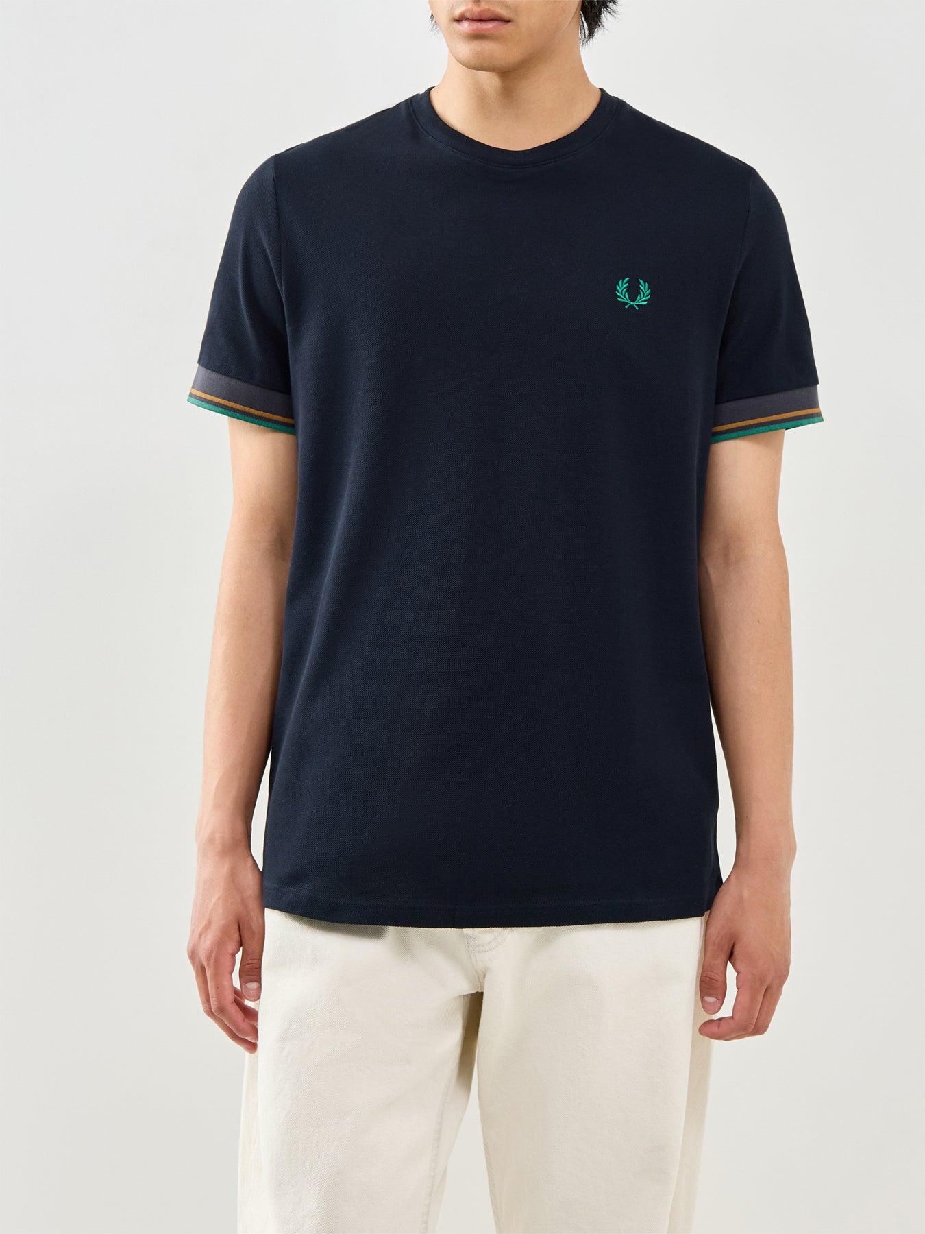Twin Tipped Cuff T-Shirt Navy