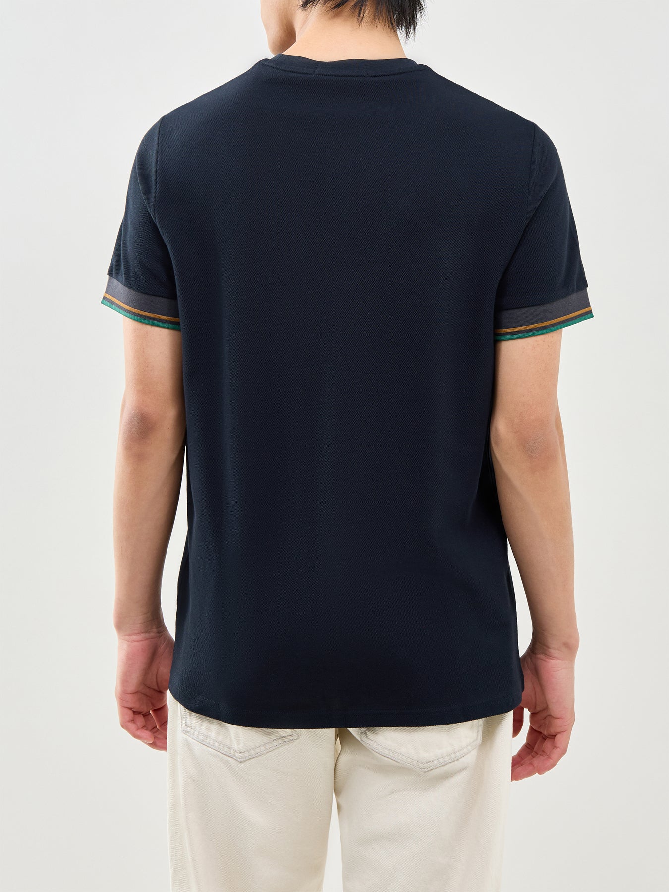 Twin Tipped Cuff T-Shirt Navy