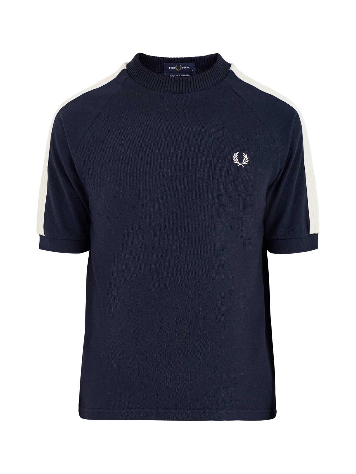 Cable Taped T Shirt Navy