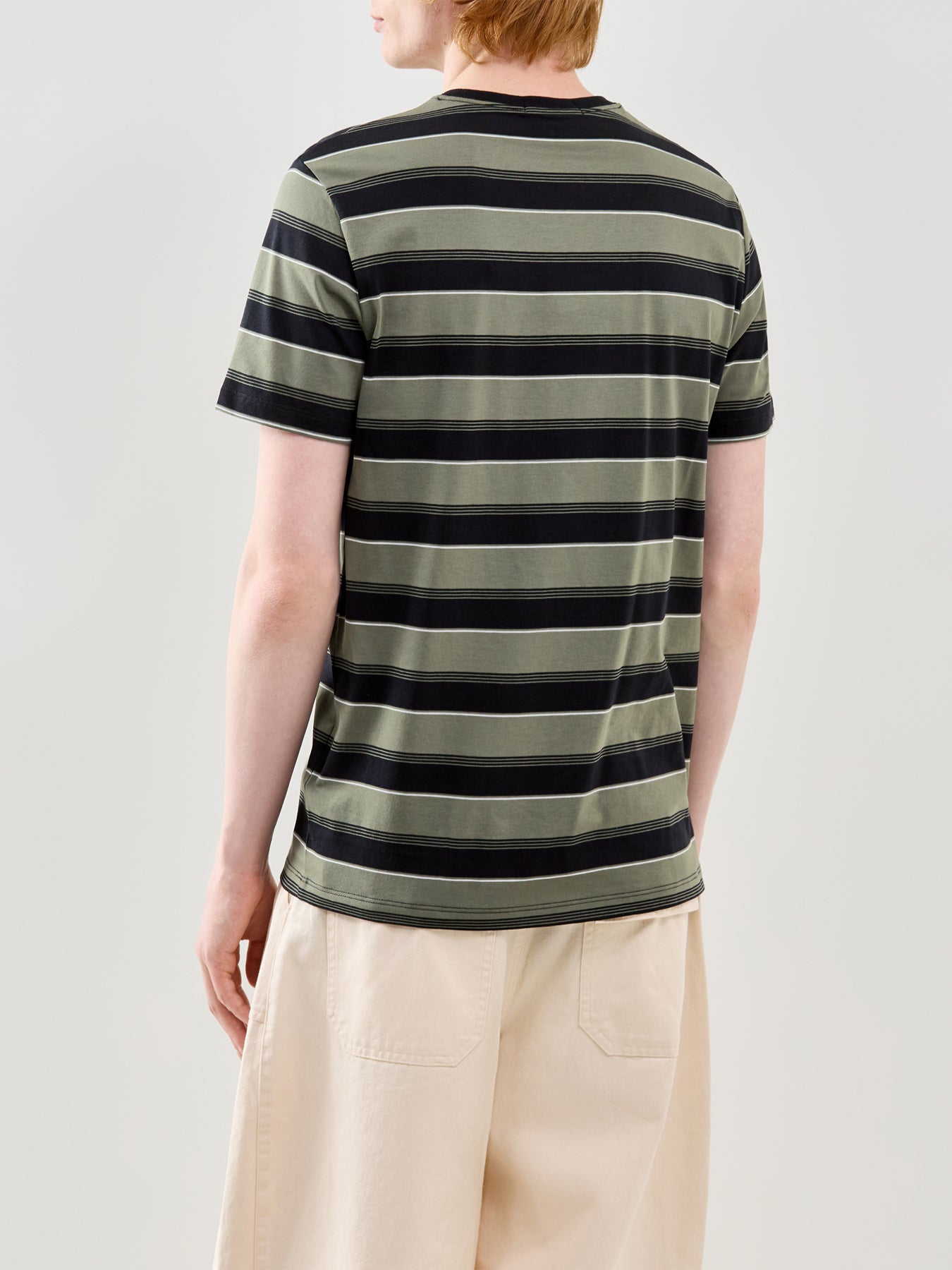 Fine Stripe T-Shirt Black