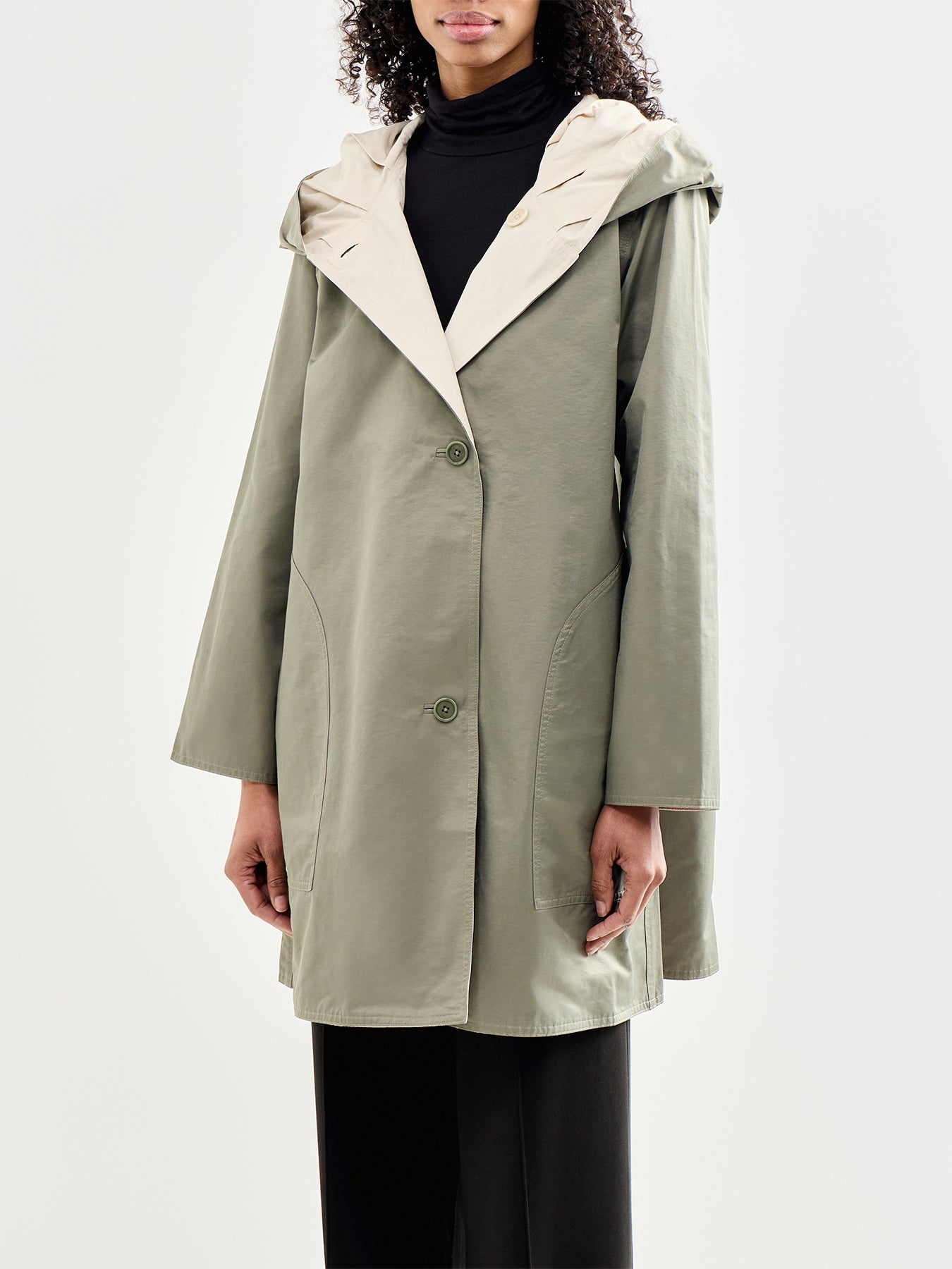 Reversible Hooded Coat Multi