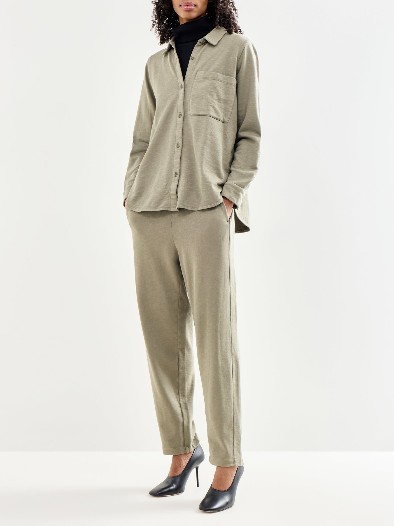 Slouch Ankle Pant Khaki