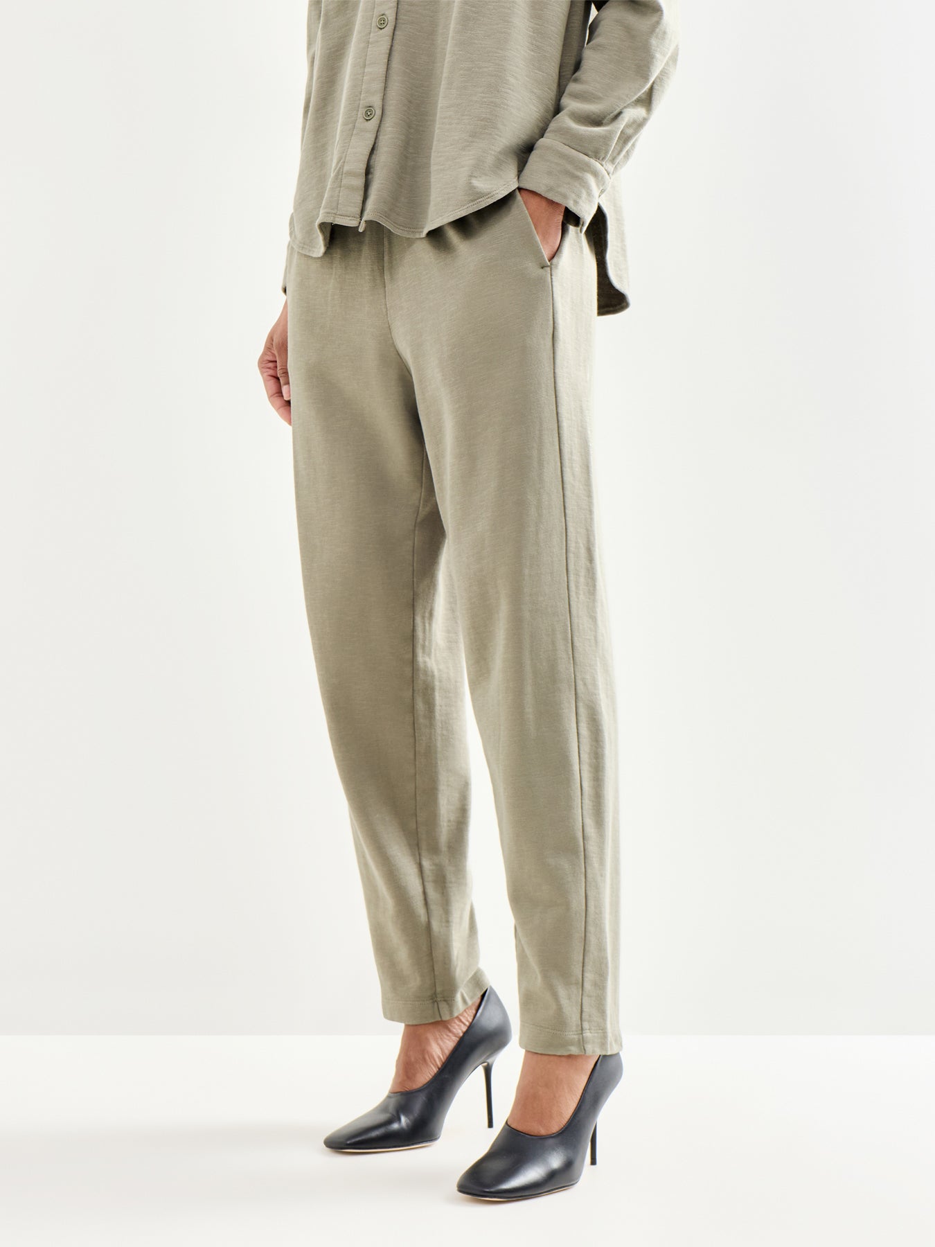 Slouch Ankle Pant Khaki