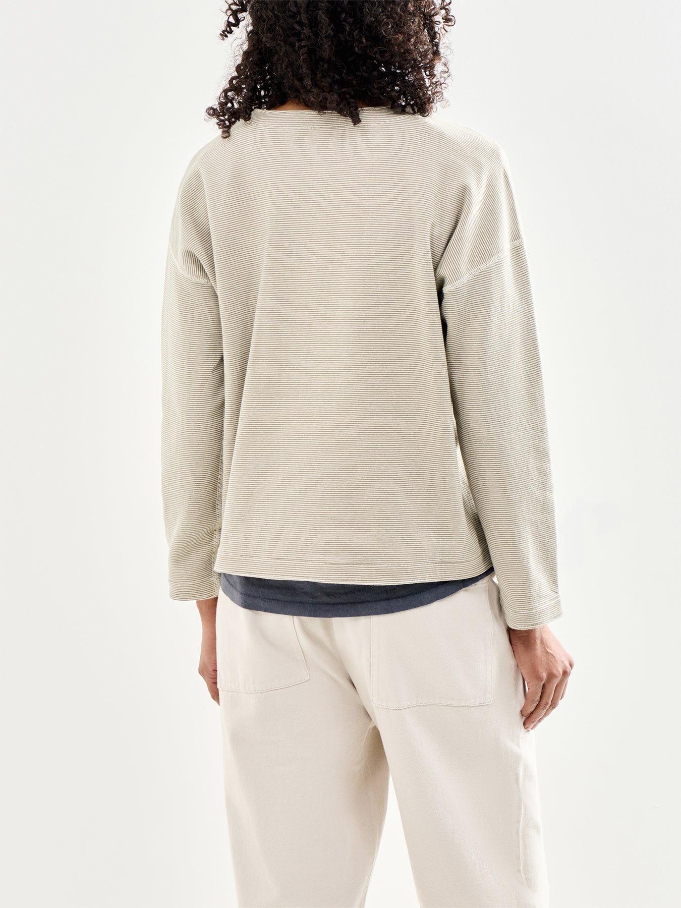 Round Neck Reversible Top Cream