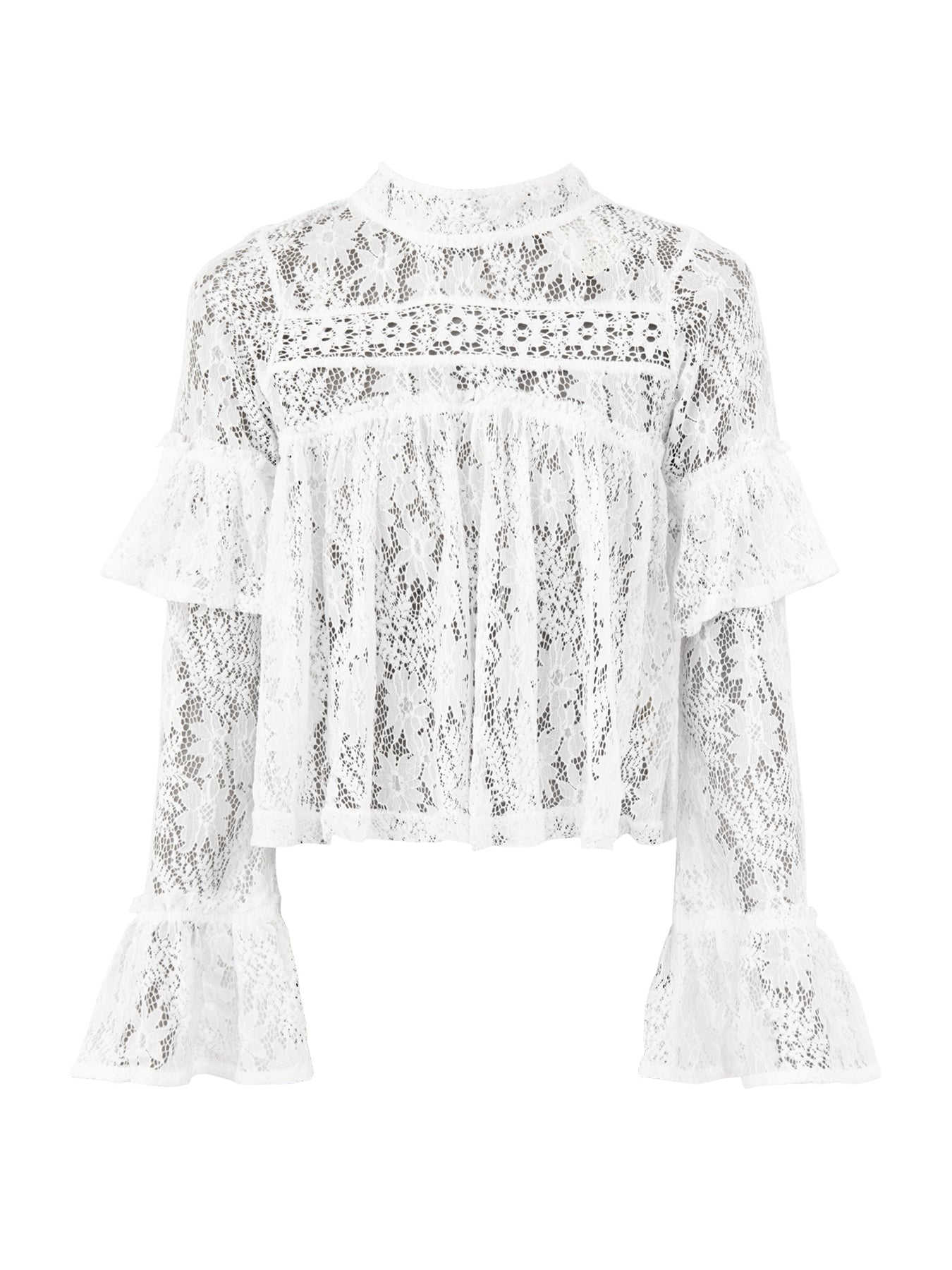 Lilabeth Lace Top White