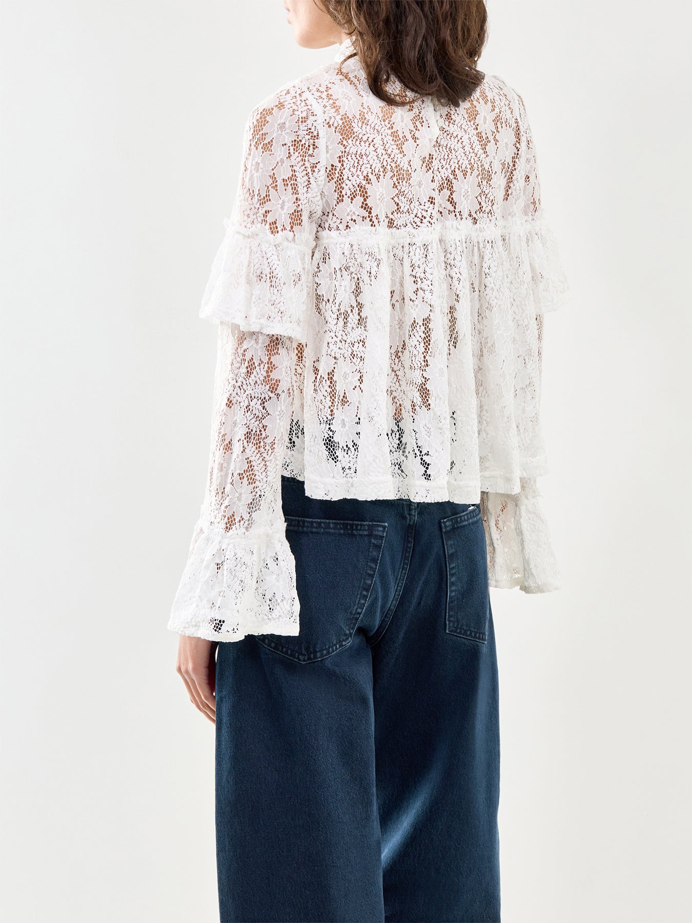 Lilabeth Lace Top White