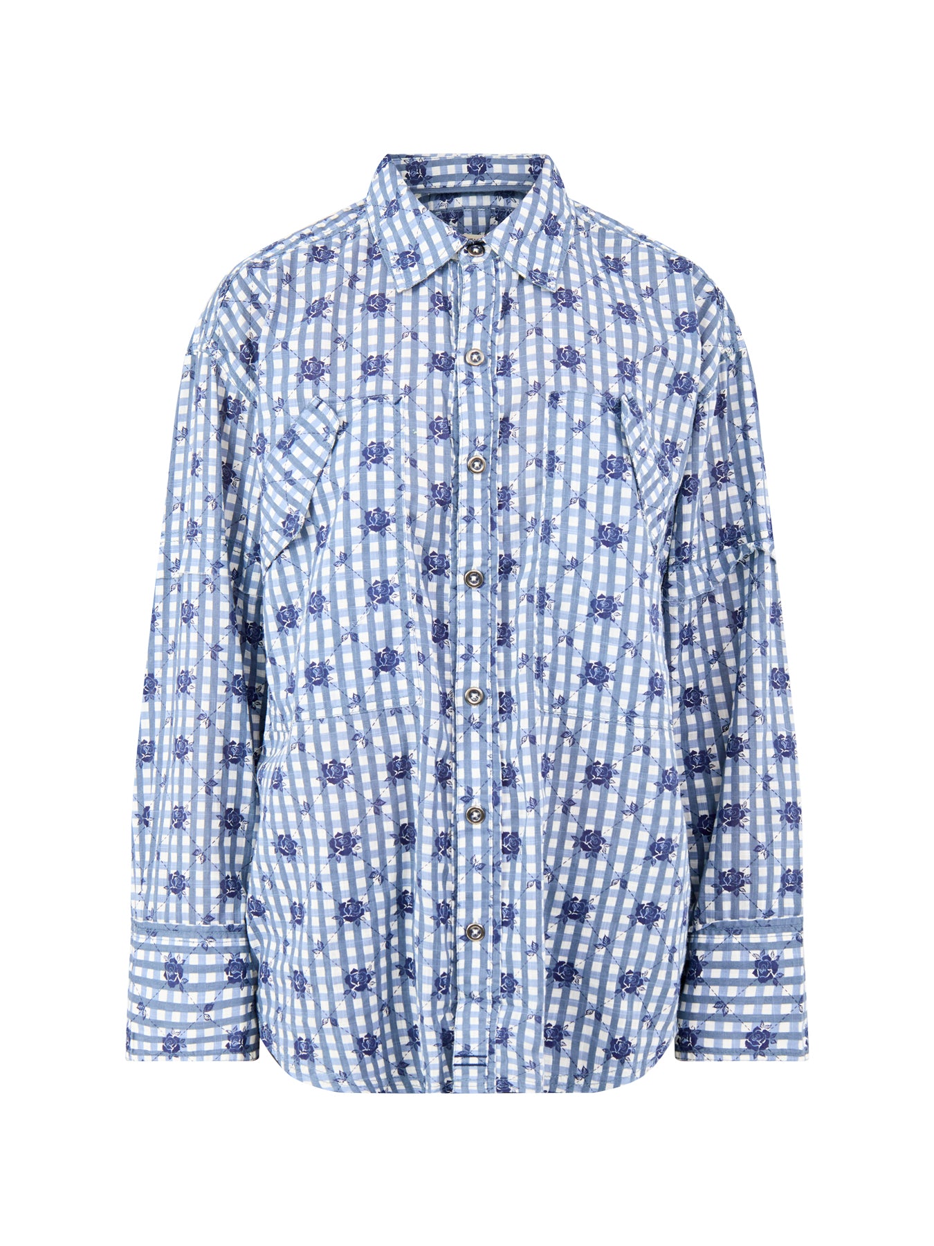 Hidden Flower Camo Shirt Blue
