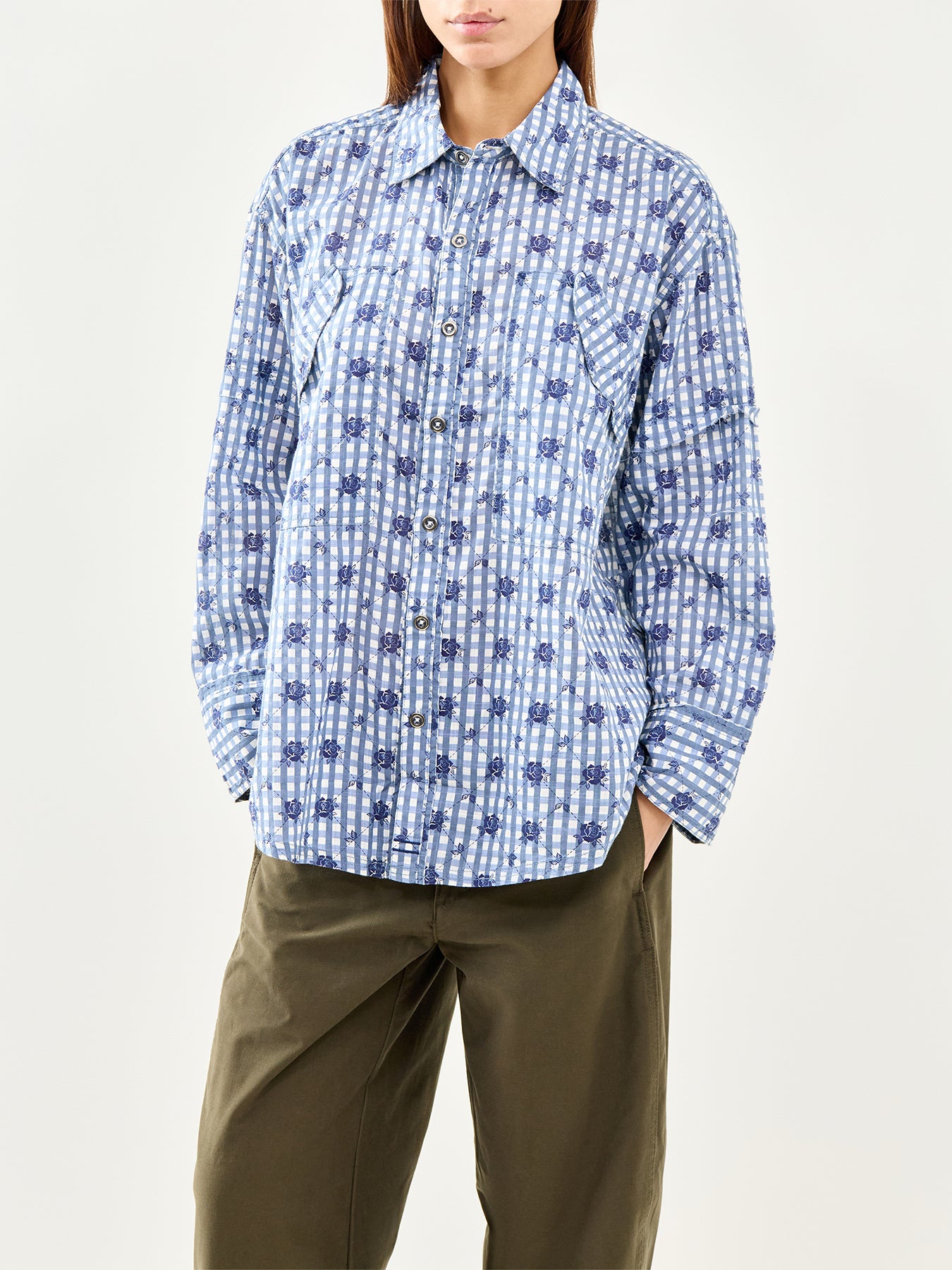 Hidden Flower Camo Shirt Blue