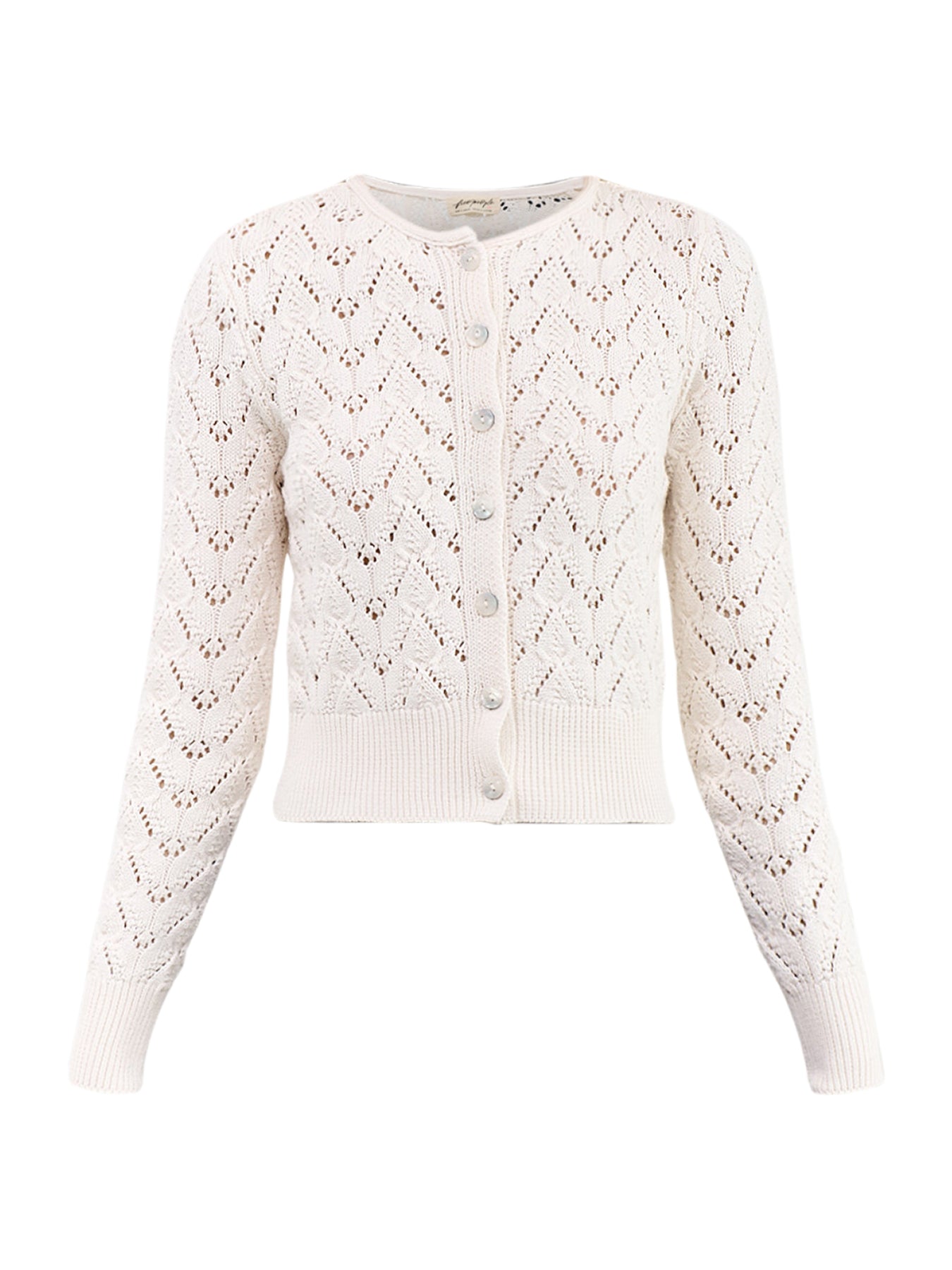 Pretty In Pointelle Cardigan Cream