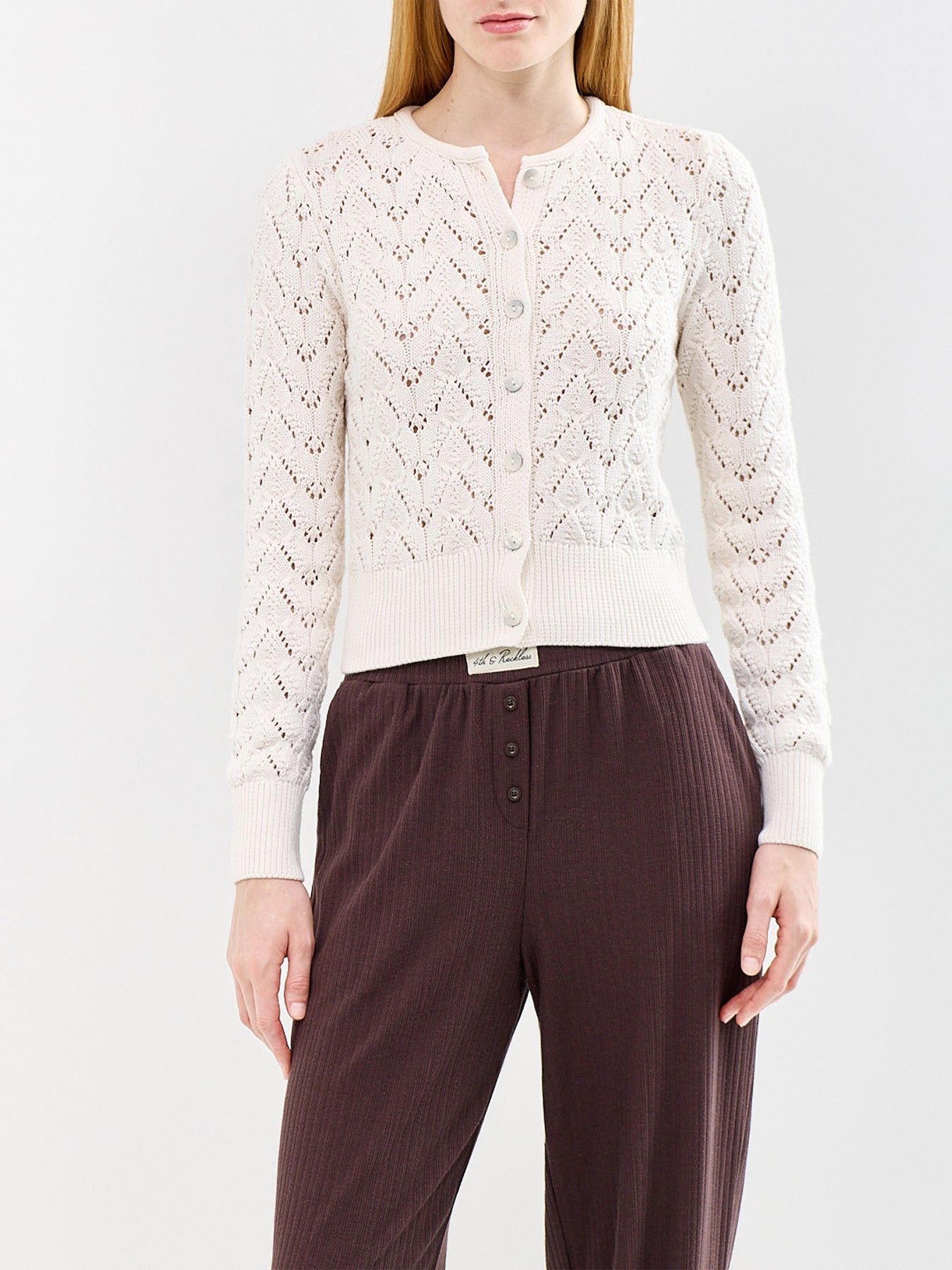 Pretty In Pointelle Cardigan Cream