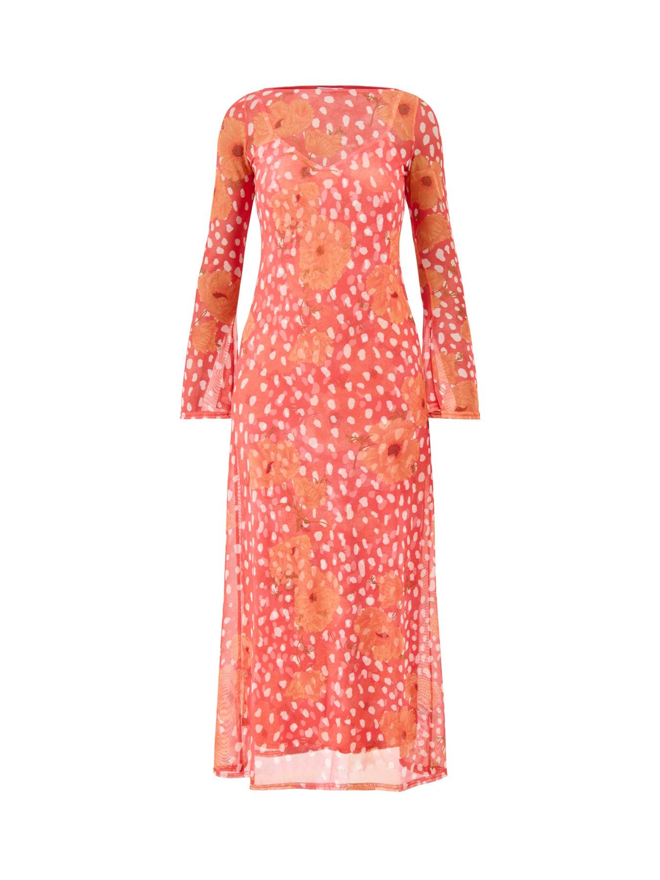 Coral Poppy Aria Dress Coral