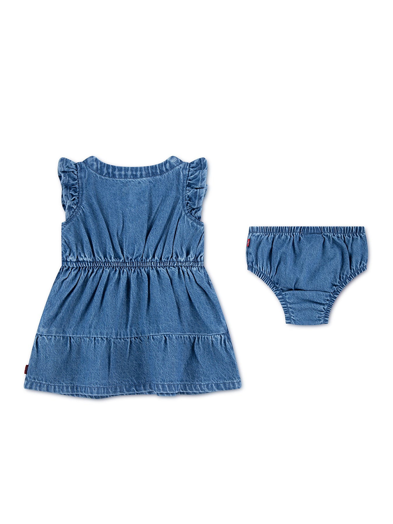 Baby Flutter Sleeve Dress Navy