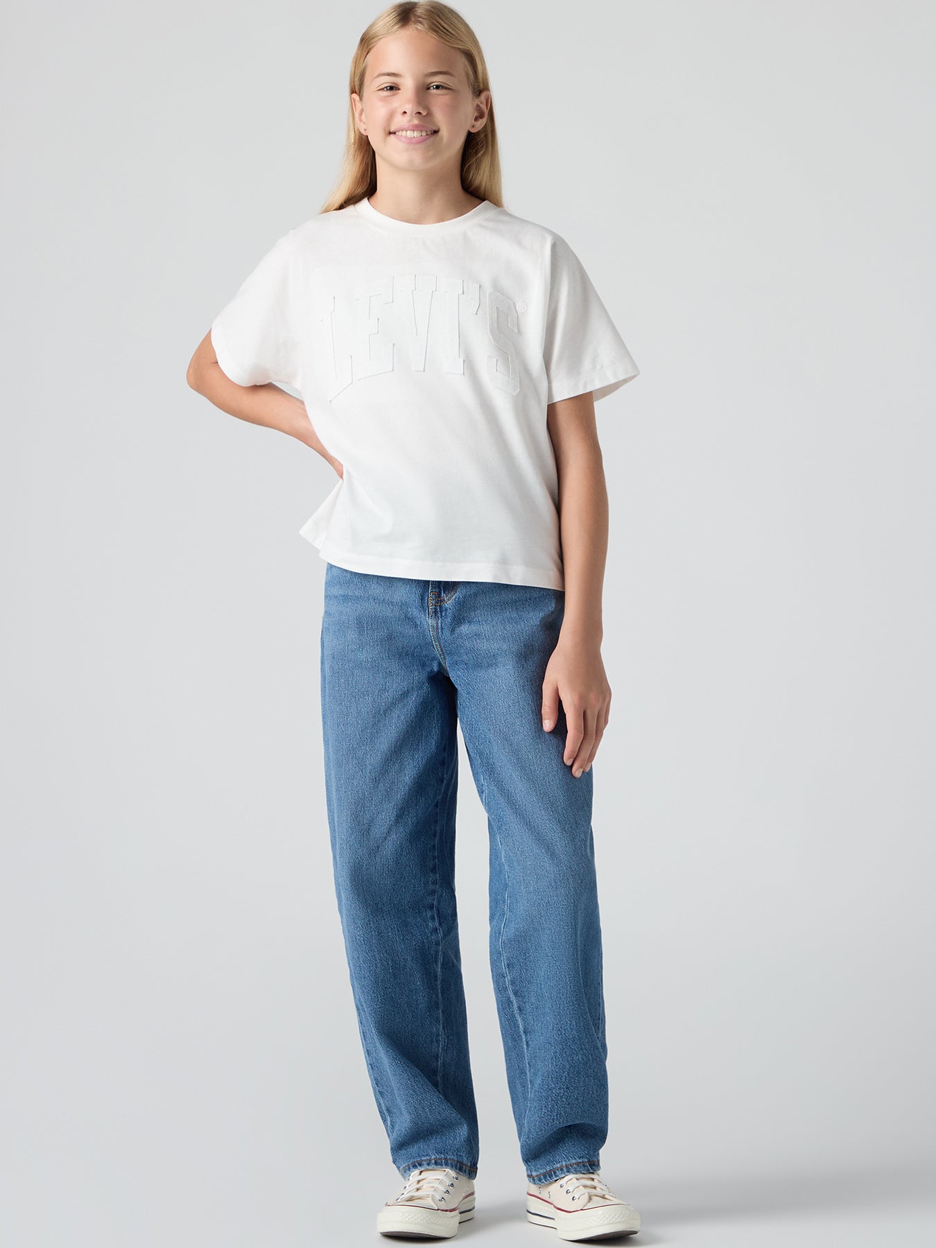 Kids' Baggy Barrel Jeans Blue