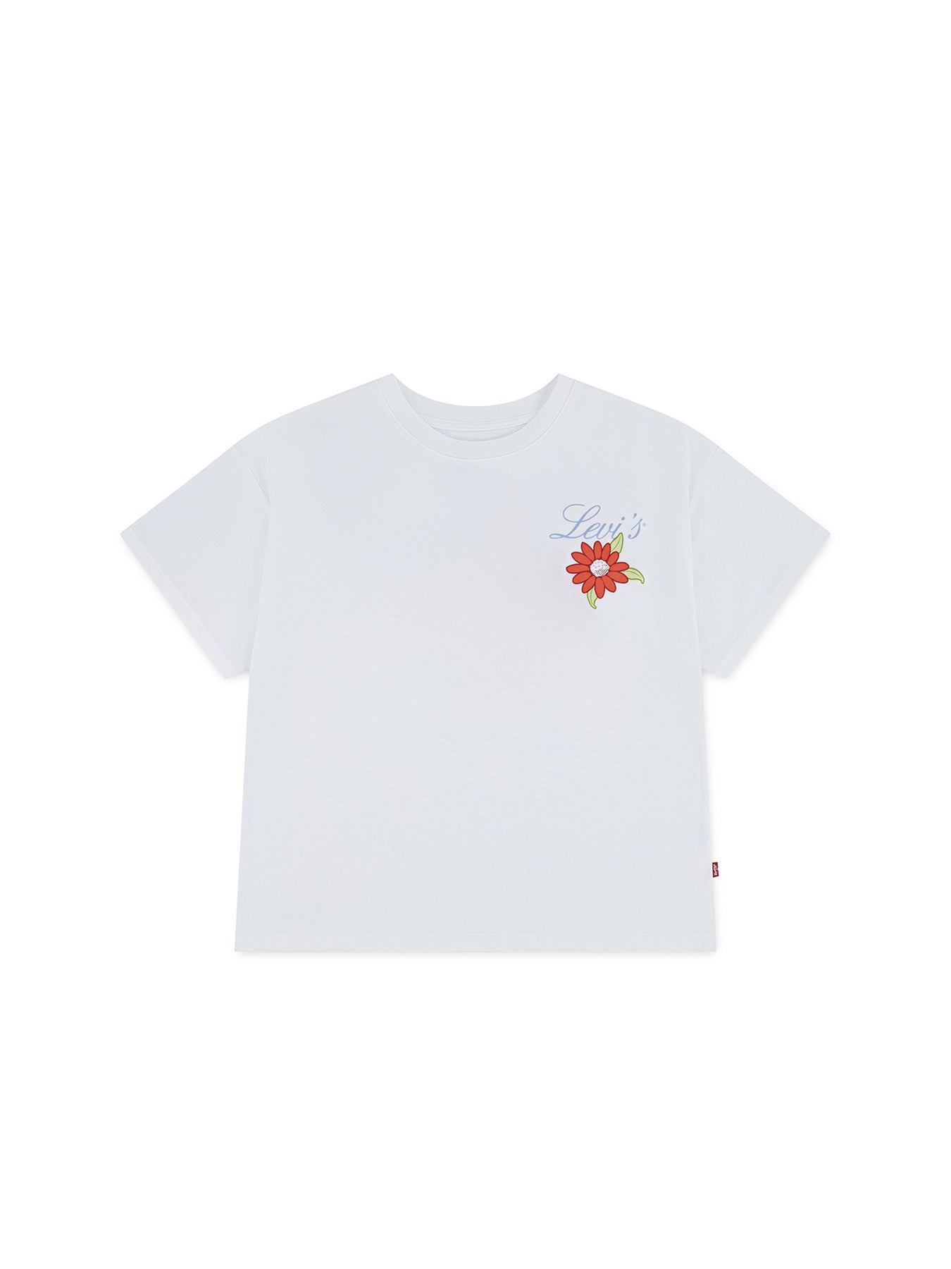 Kids' Floral Oversized T-Shirt White
