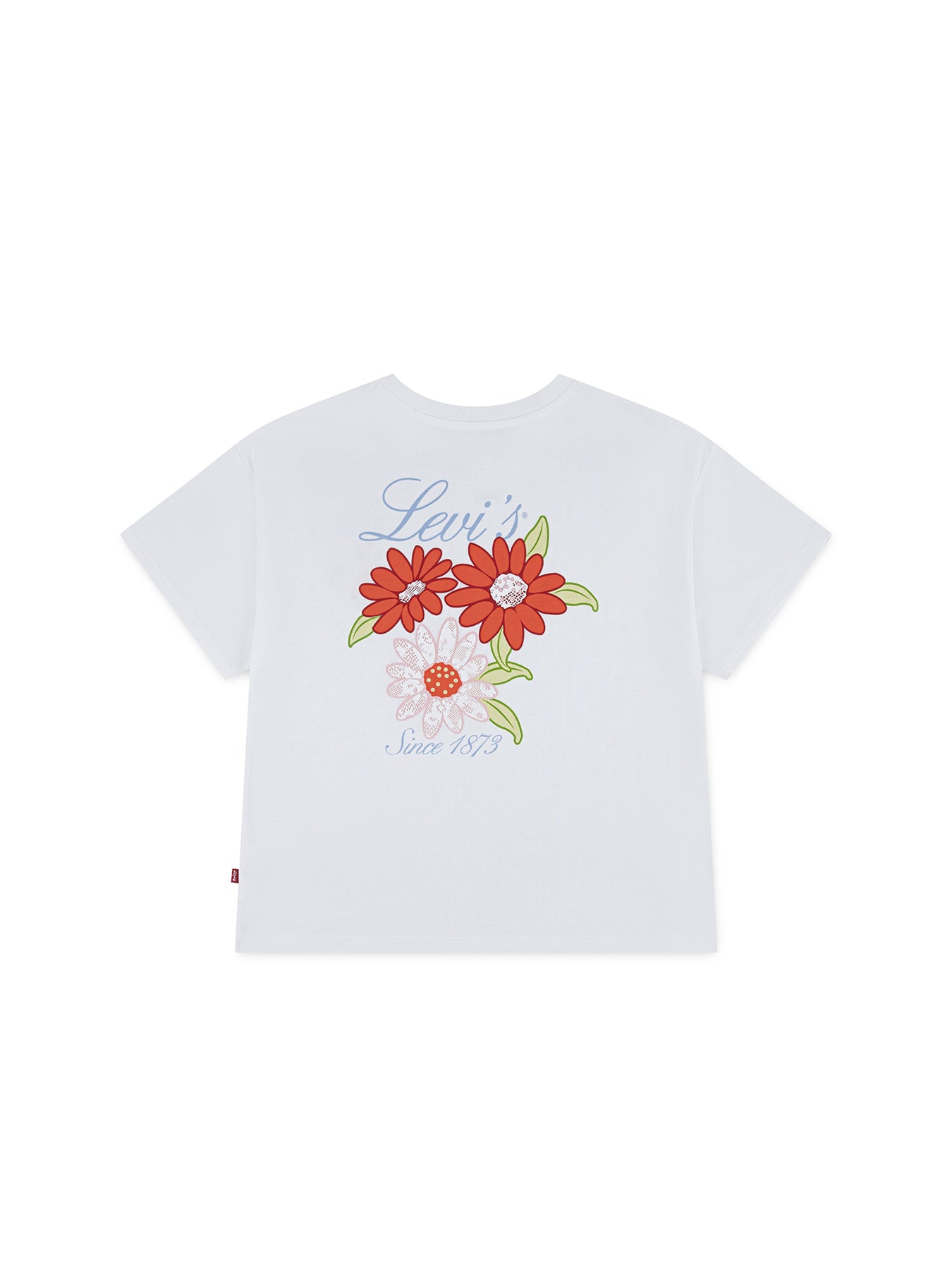 Kids' Floral Oversized T-Shirt White