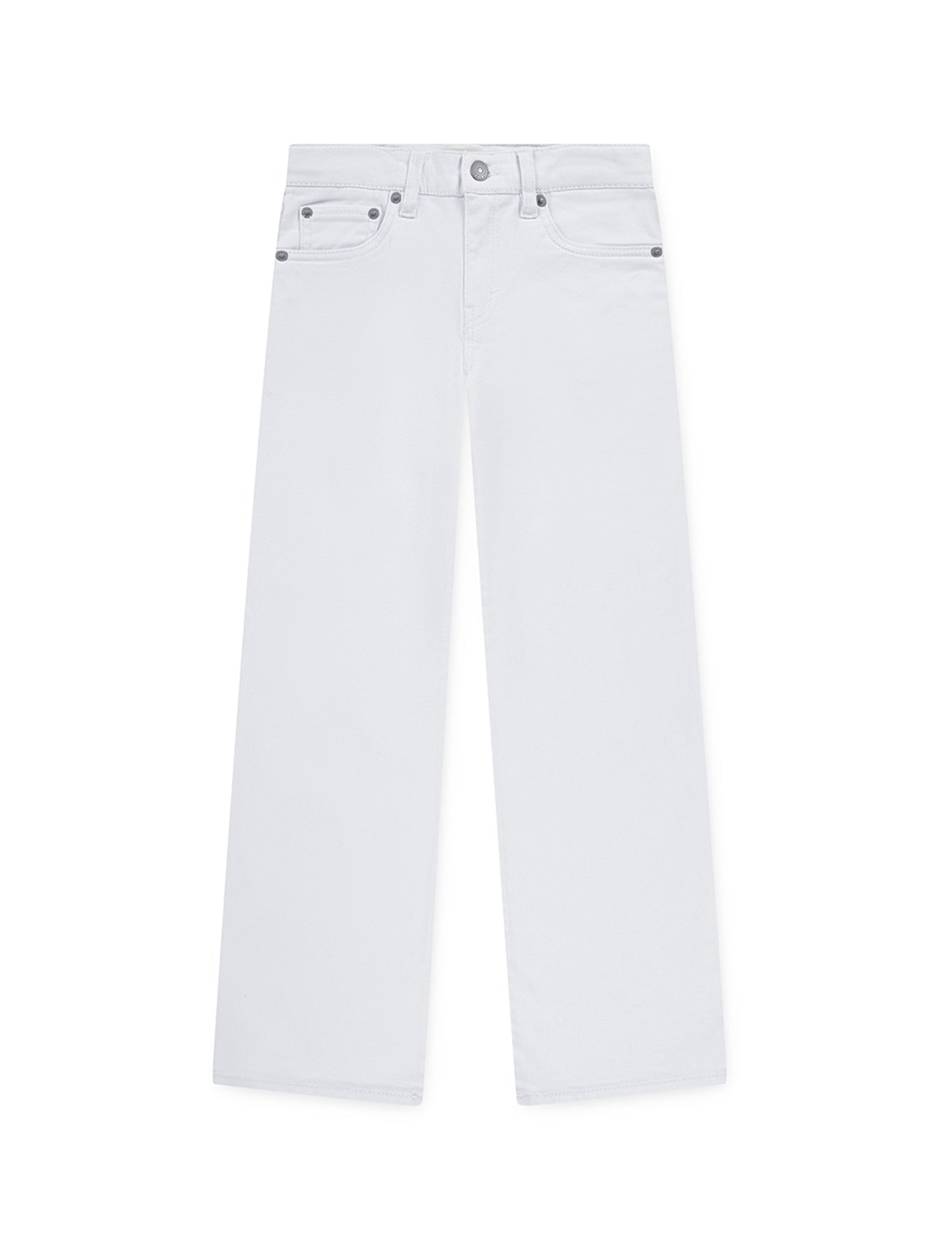 Kids' Wide Leg Jeans White