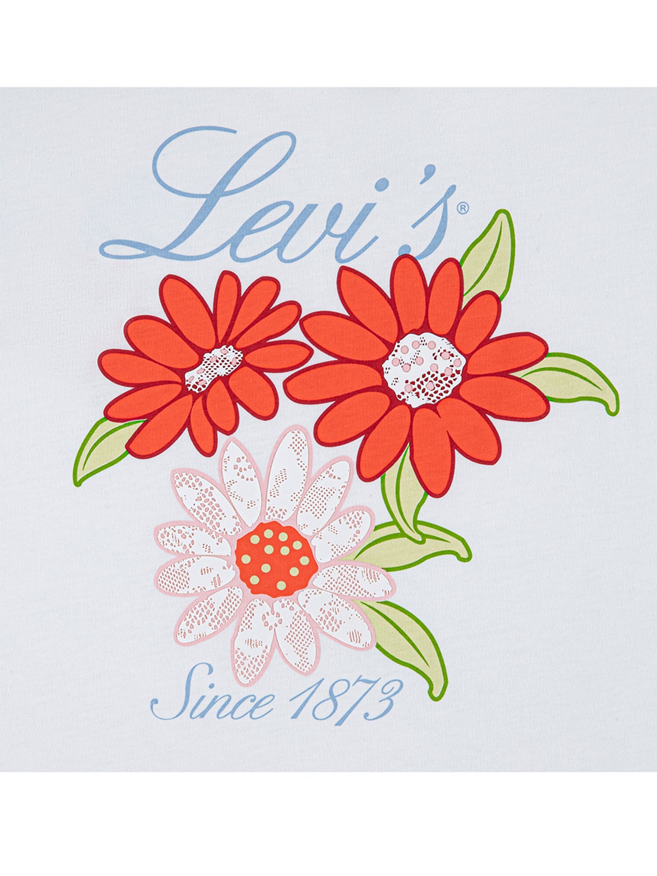 Kids' Floral Oversized T-Shirt White