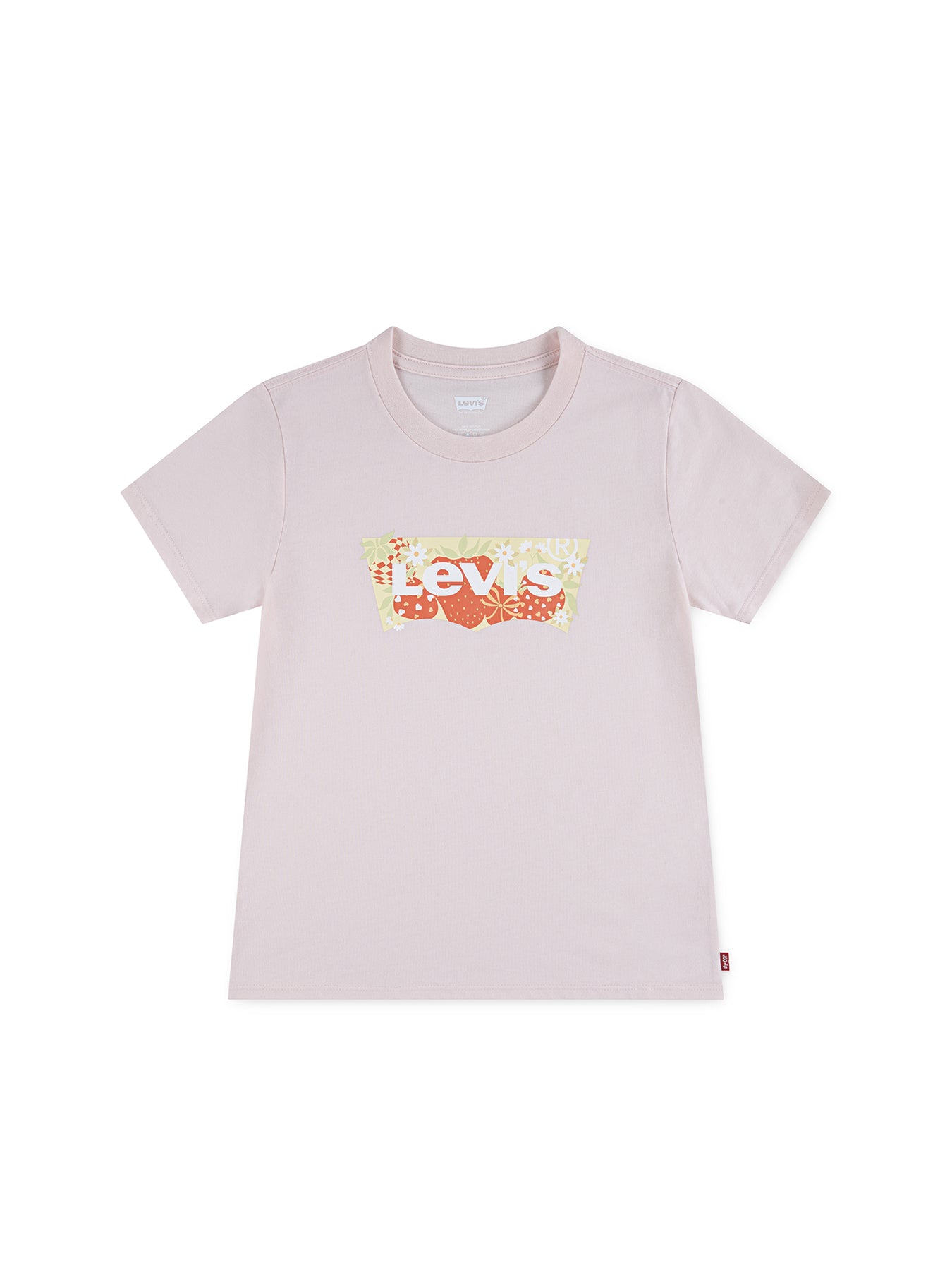Kids' Strawberry Batwing T-Shirt Pink