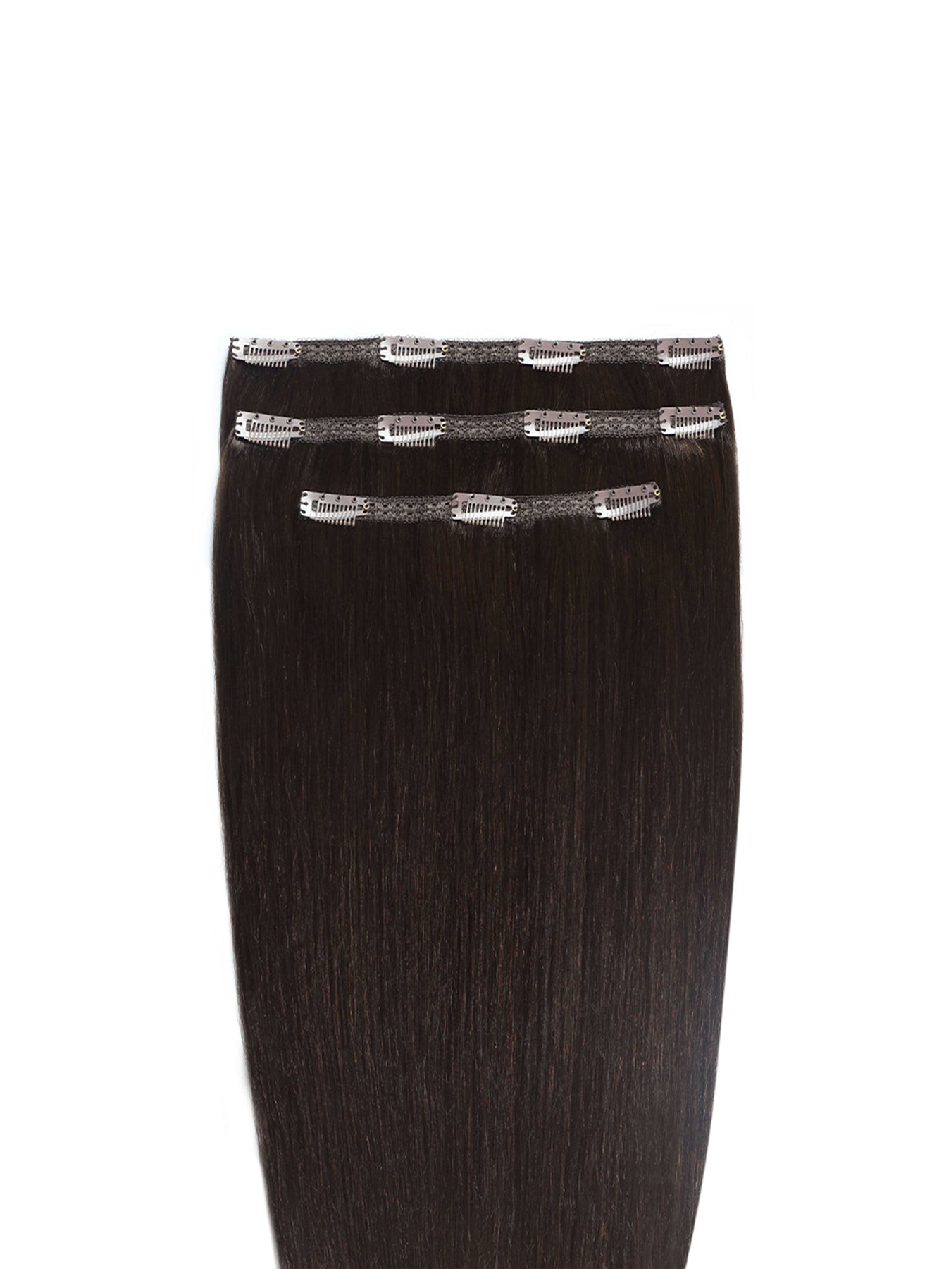 Deluxe Clip Ins 18 Inch Ebony