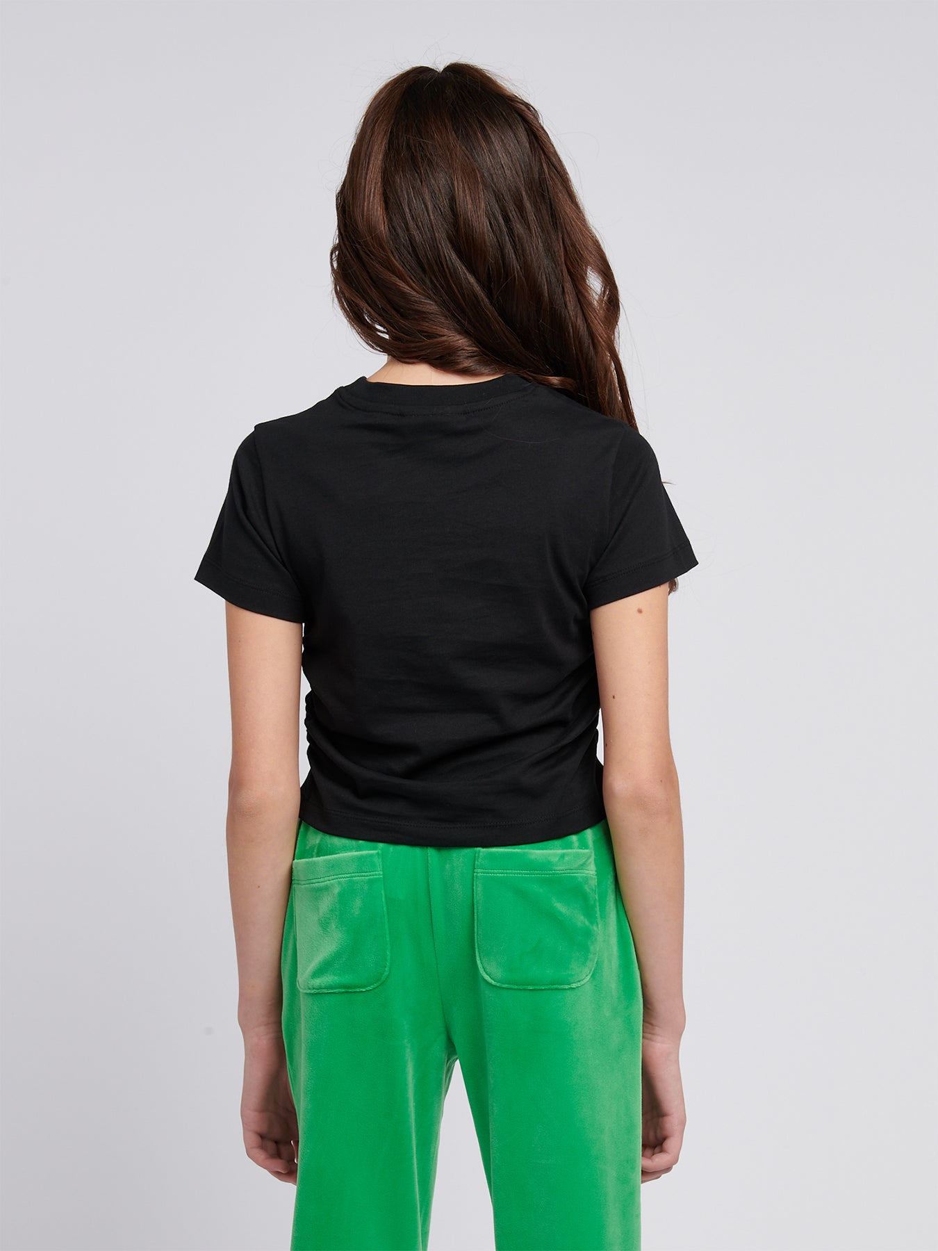 Kids' Diamante Ringer T-Shirt Black