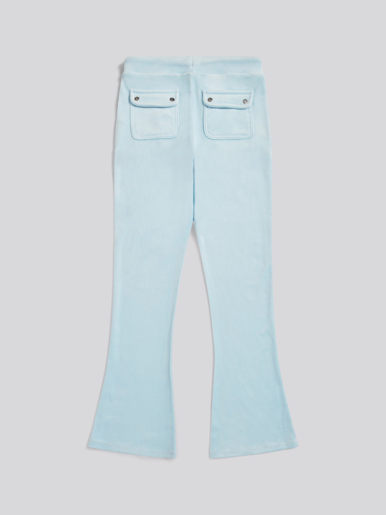 Kids' Velour Diamante Bootcut Joggers Blue
