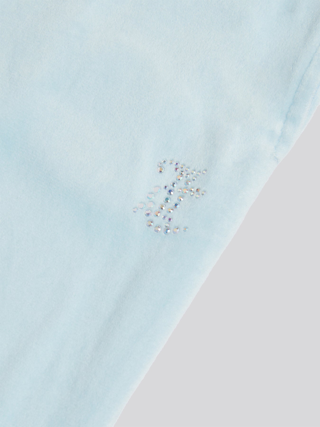 Kids' Velour Diamante Bootcut Joggers Blue