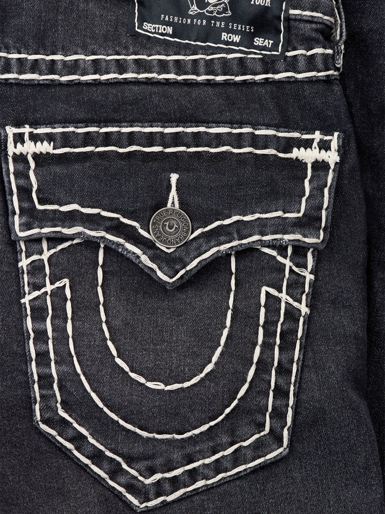 True Religion Rocco Super T Flap Jeans in Black