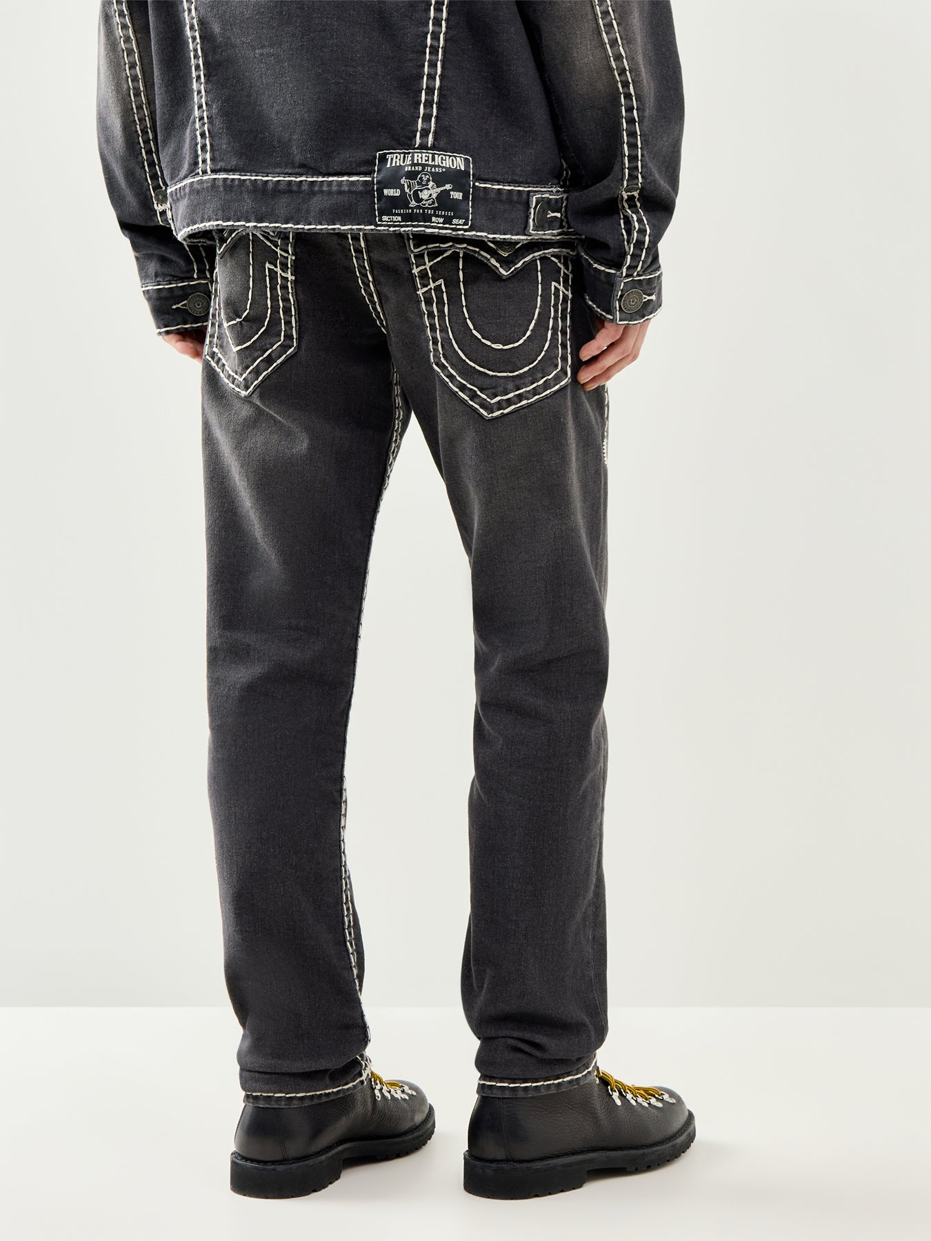 True Religion Rocco Super T Flap Jeans in Black