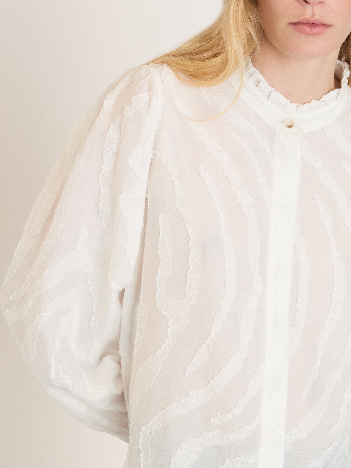 Animal Textured Shirt White