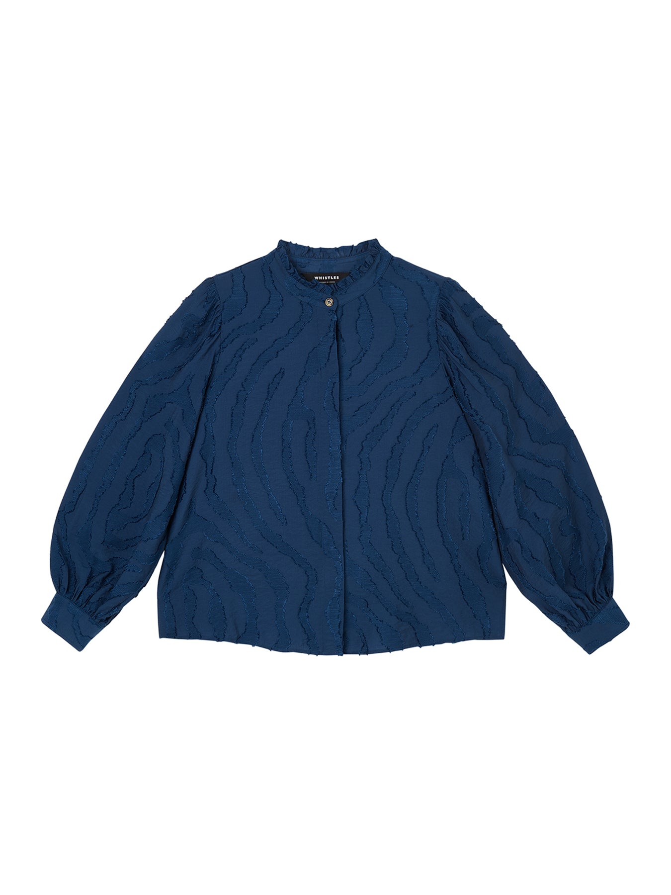 Animal Textured Shirt Blue