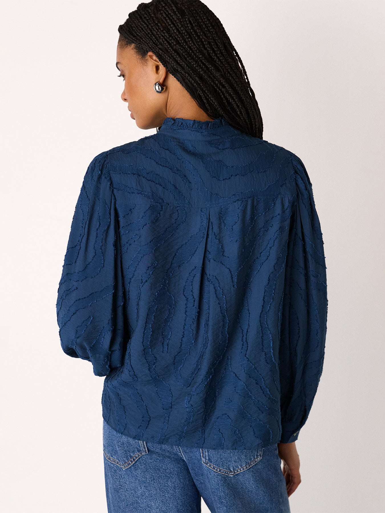 Animal Textured Shirt Blue
