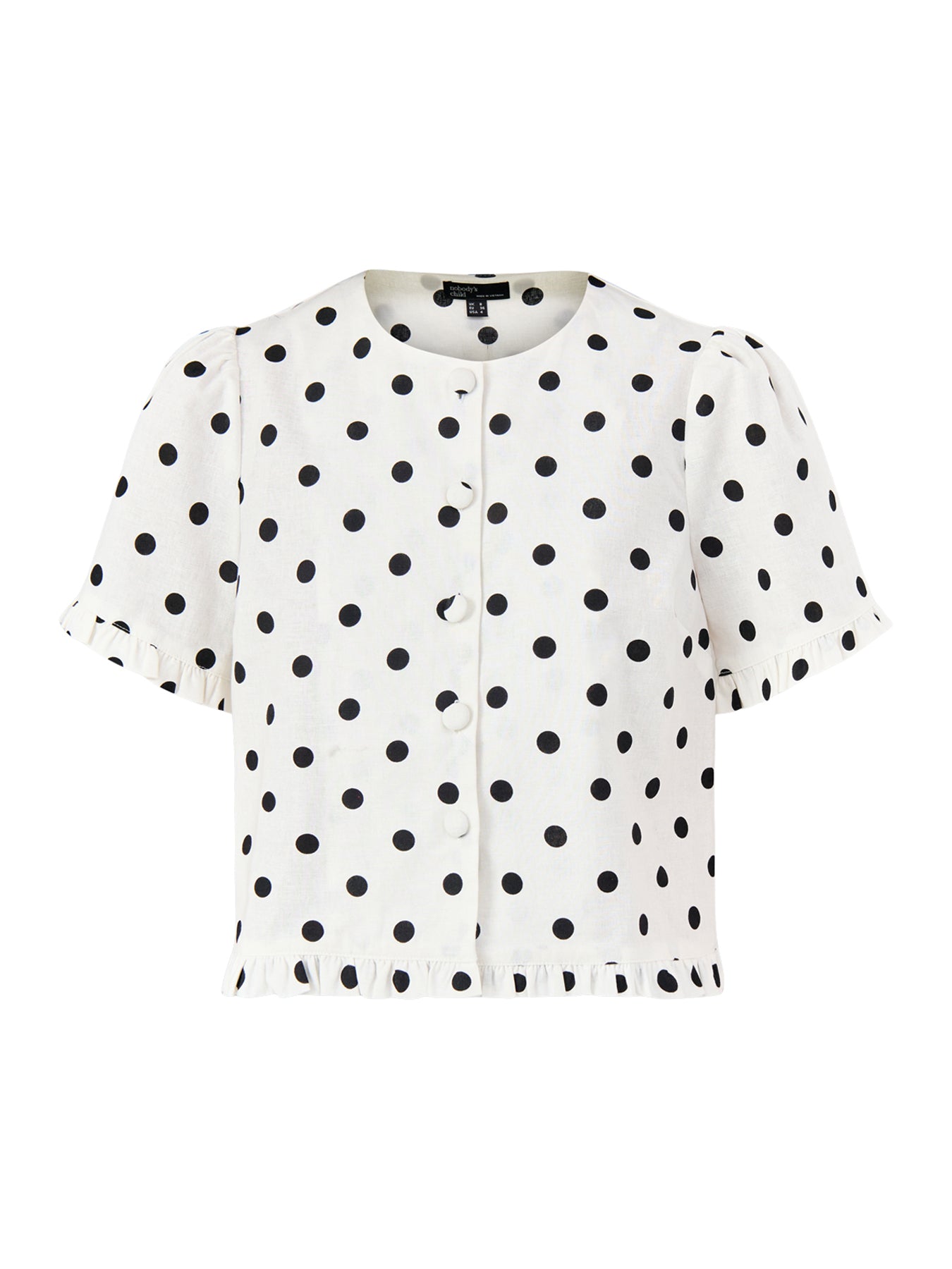 Ronnie Thrill Button Through Blouse Cream