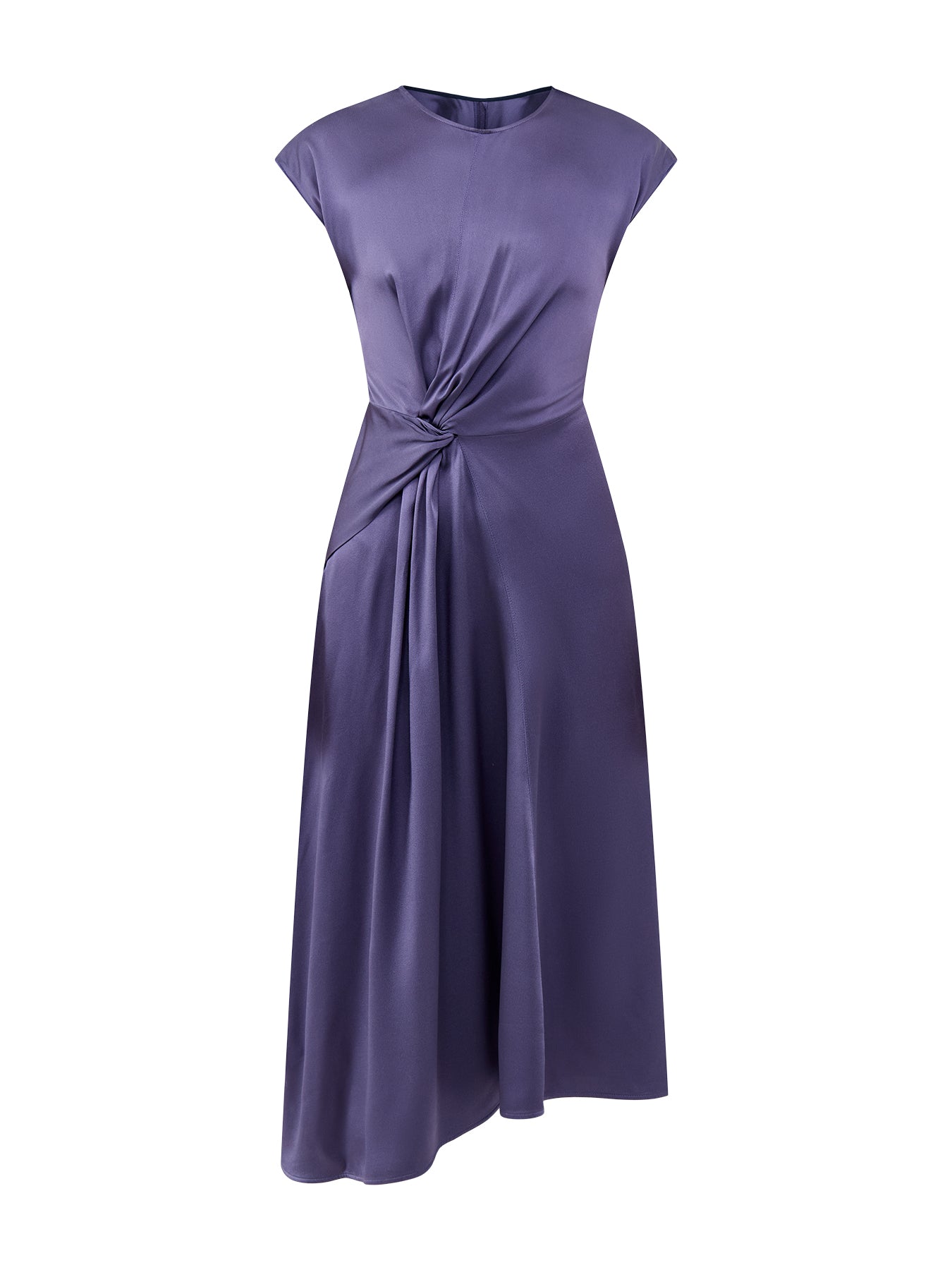 Twist Waist Midi Dress Purple