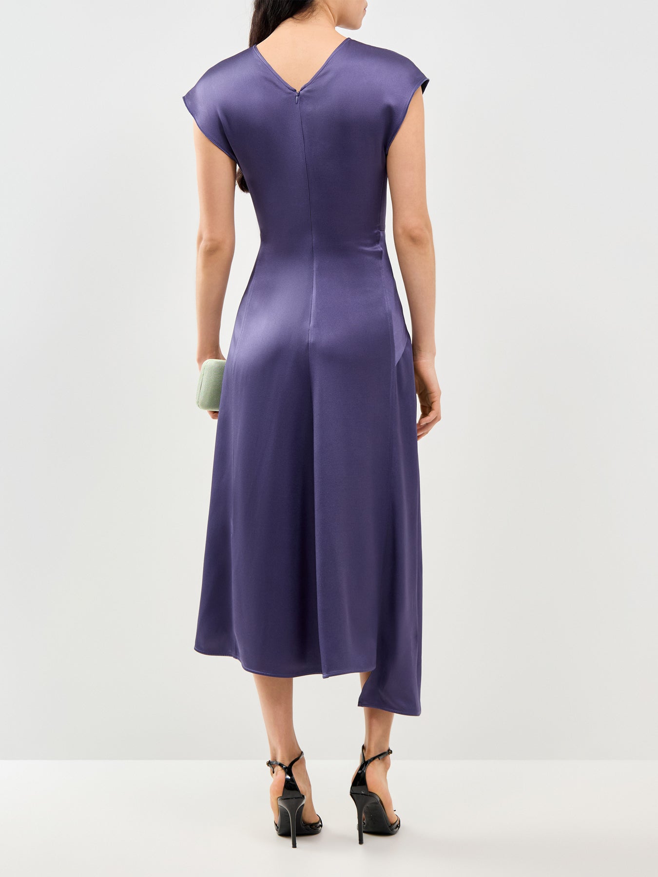 Twist Waist Midi Dress Purple