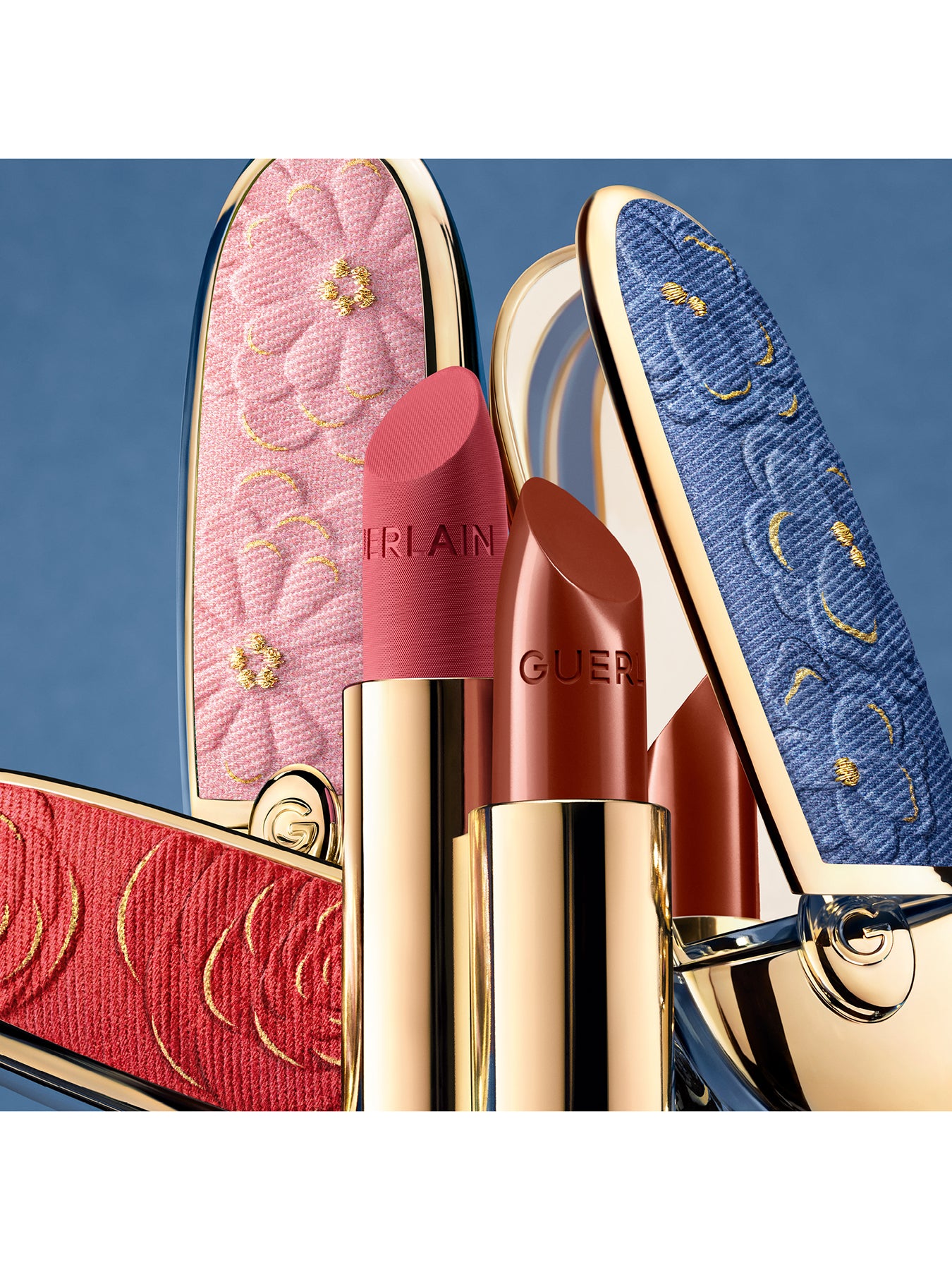 Rouge G Blooming Denim The Double Mirror Jewel Case