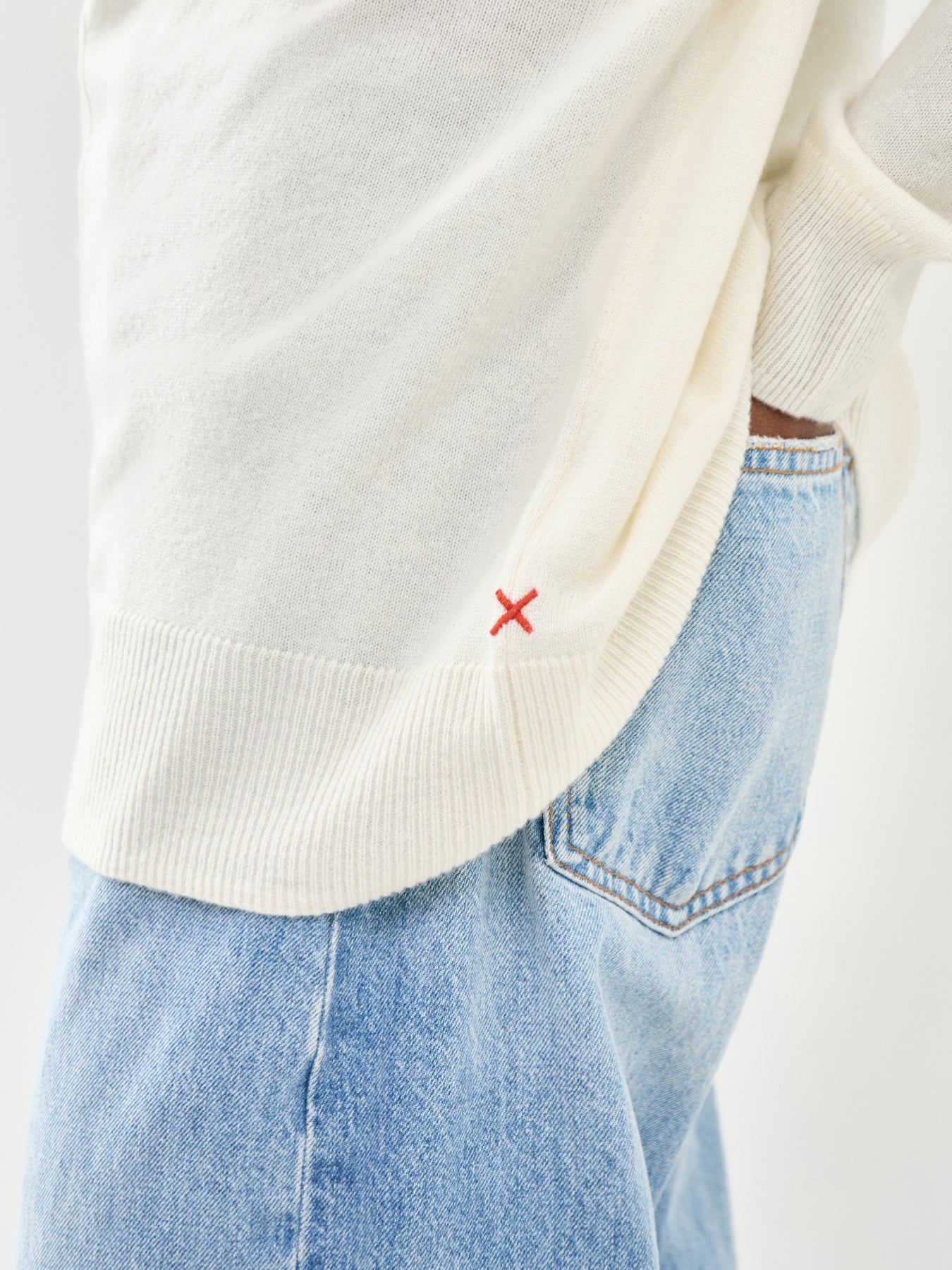 Wide Slouchy Jumper Cream