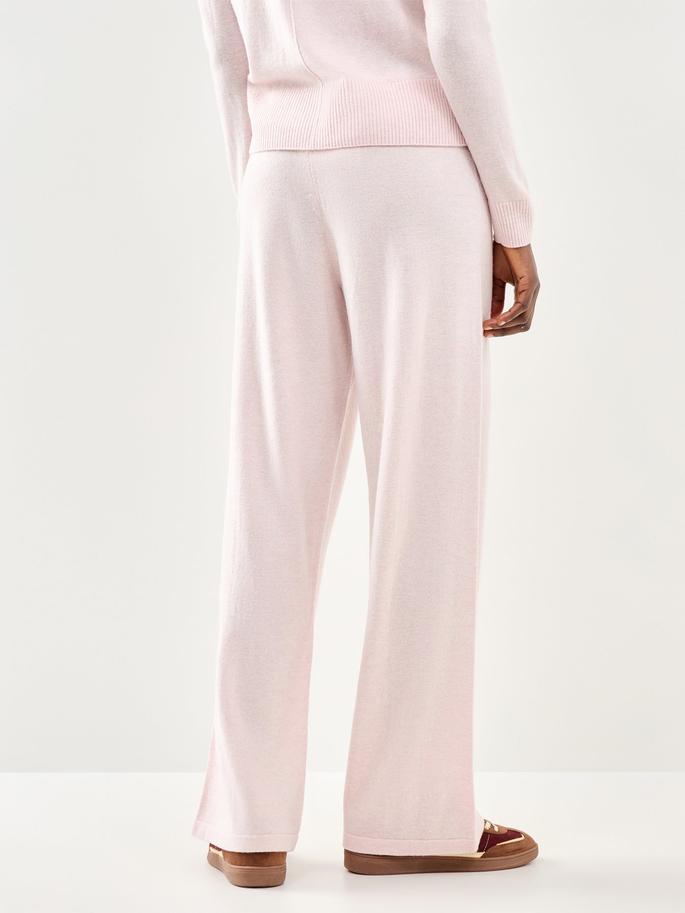 Wide Leg Track Trousers Pink