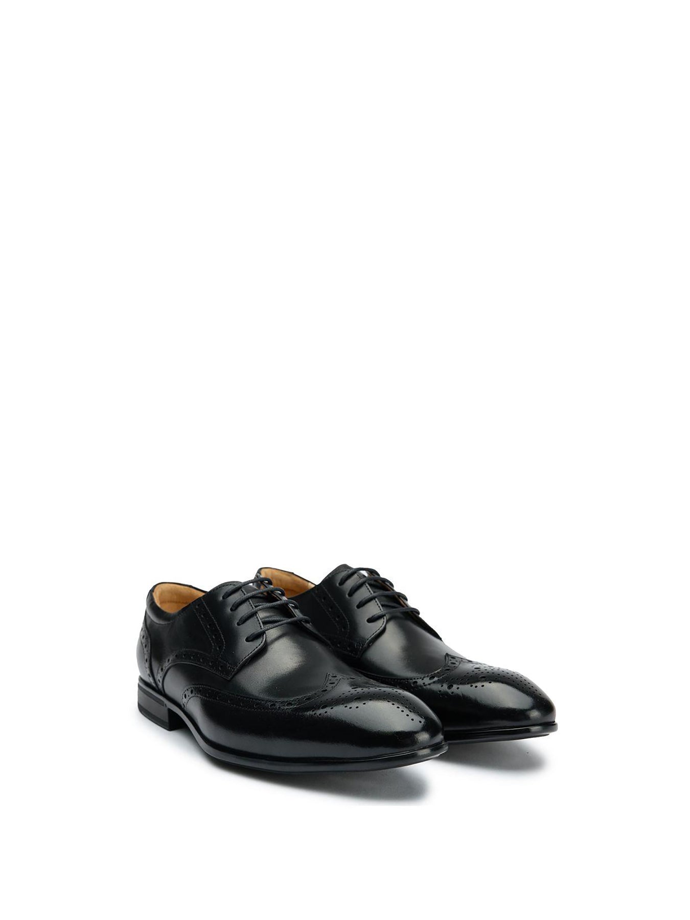 Wide Fit Brogue Shoes Black