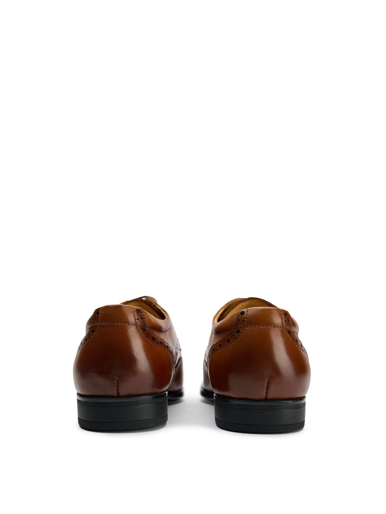 Wide Fit Brogue Shoes Tan