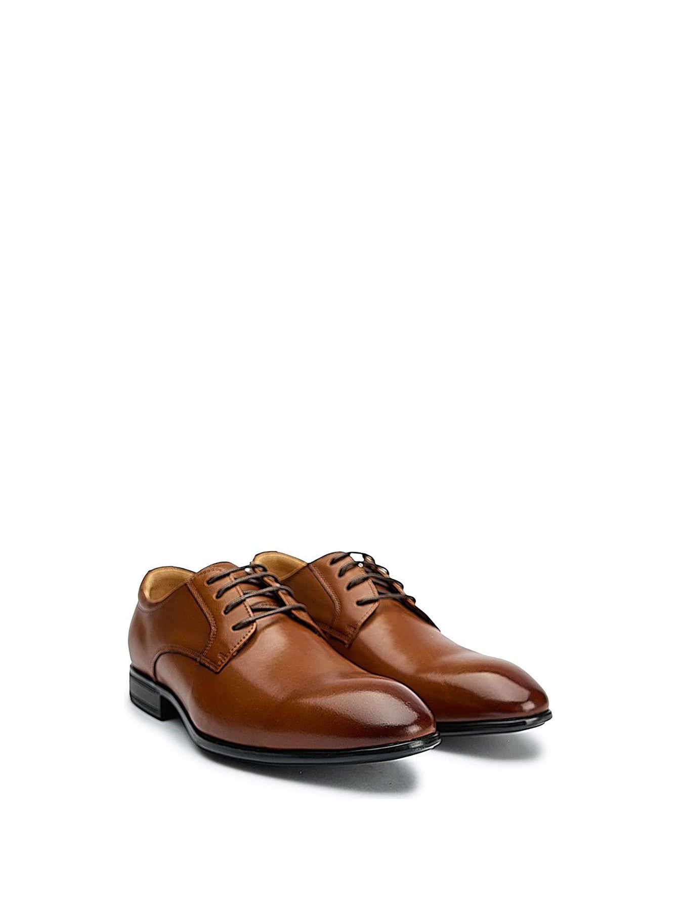 Wide Fit Derby Shoes Tan