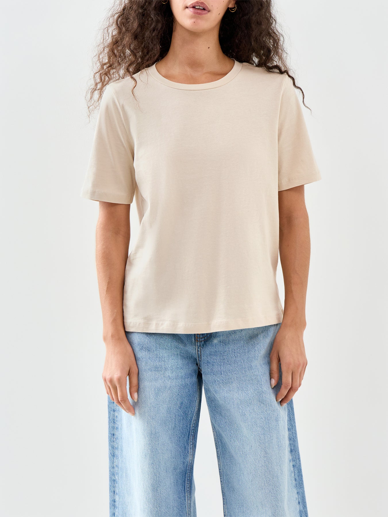 Short Sleeve T Shirt Beige