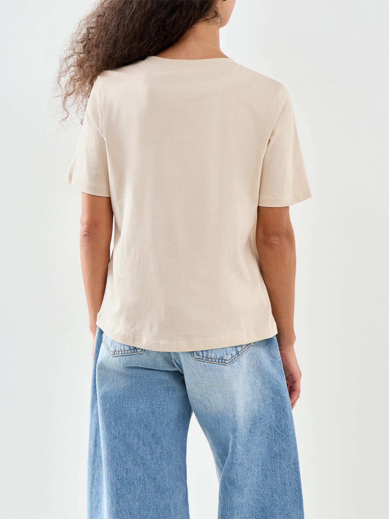 Short Sleeve T Shirt Beige