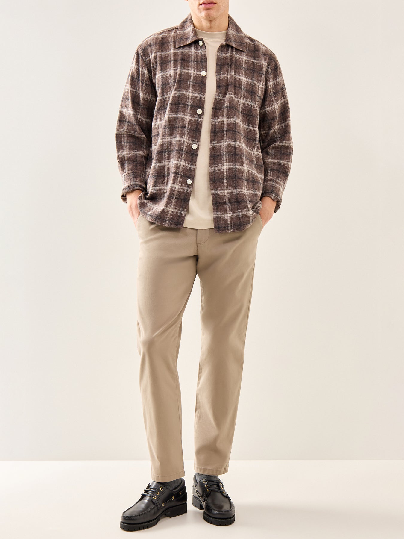 New Miles Straight Flex Trousers Beige