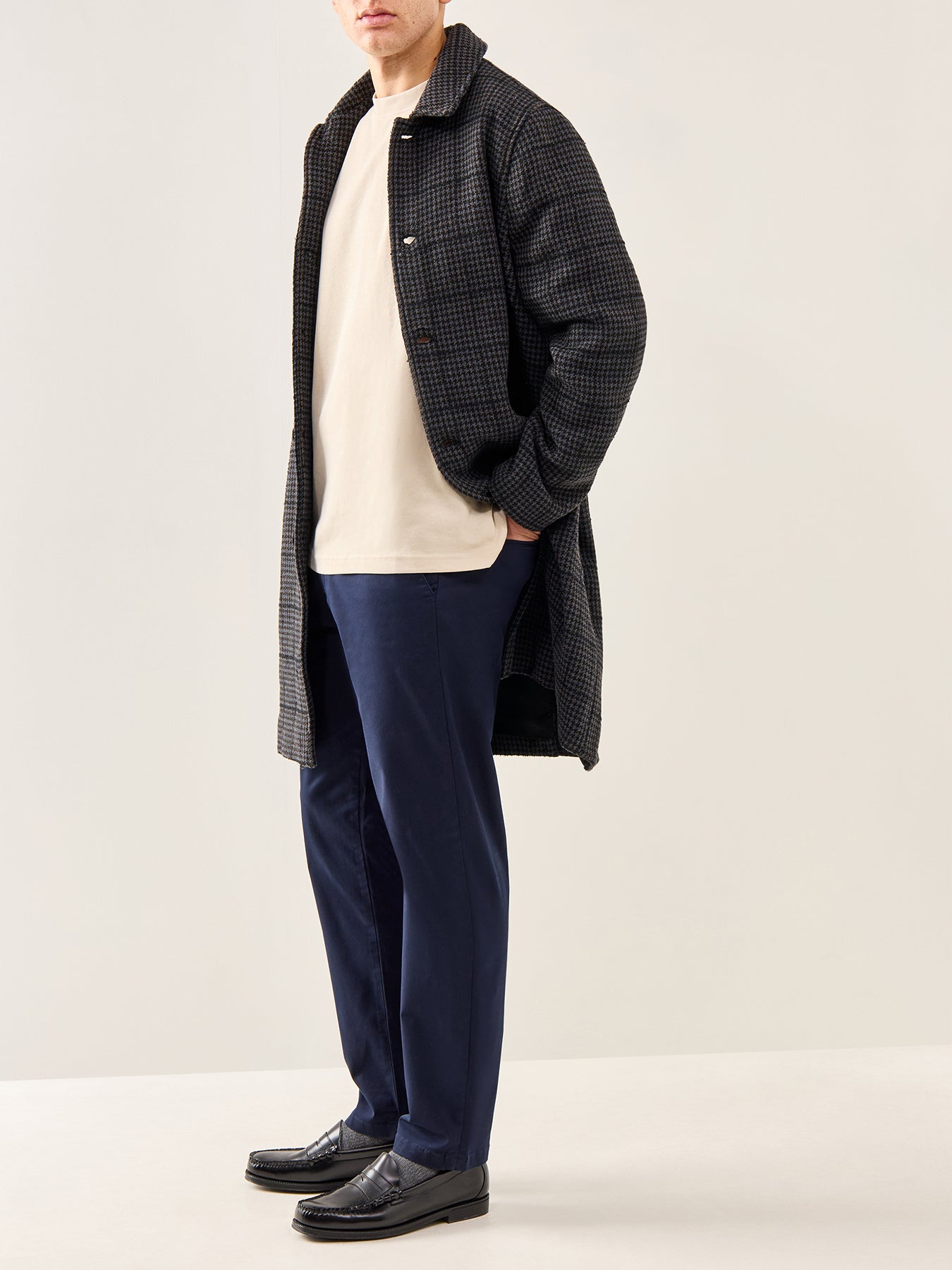 New Miles Straight Flex Trousers Navy