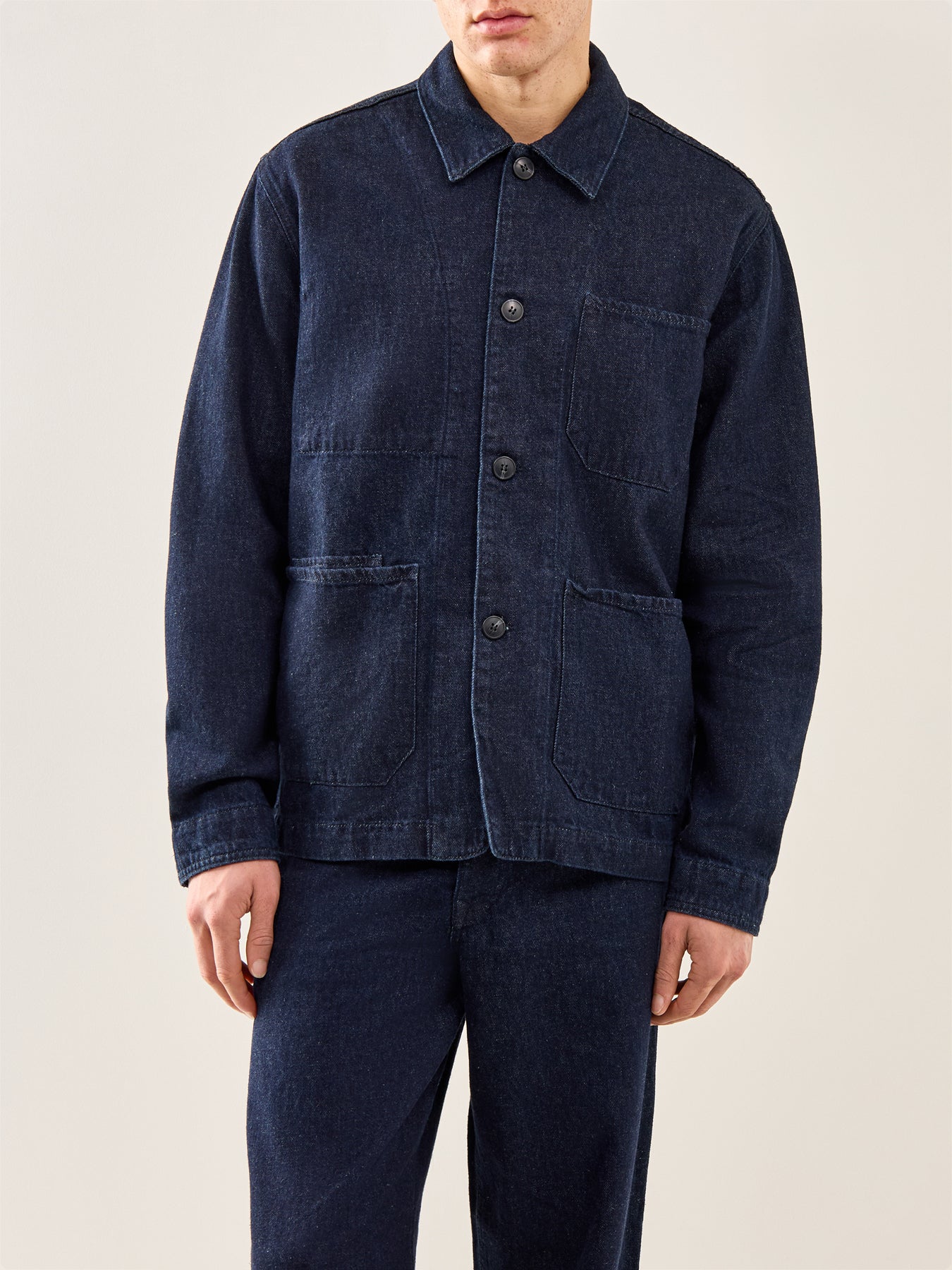 Landon Regular Fit Denim Jacket Dark Blue