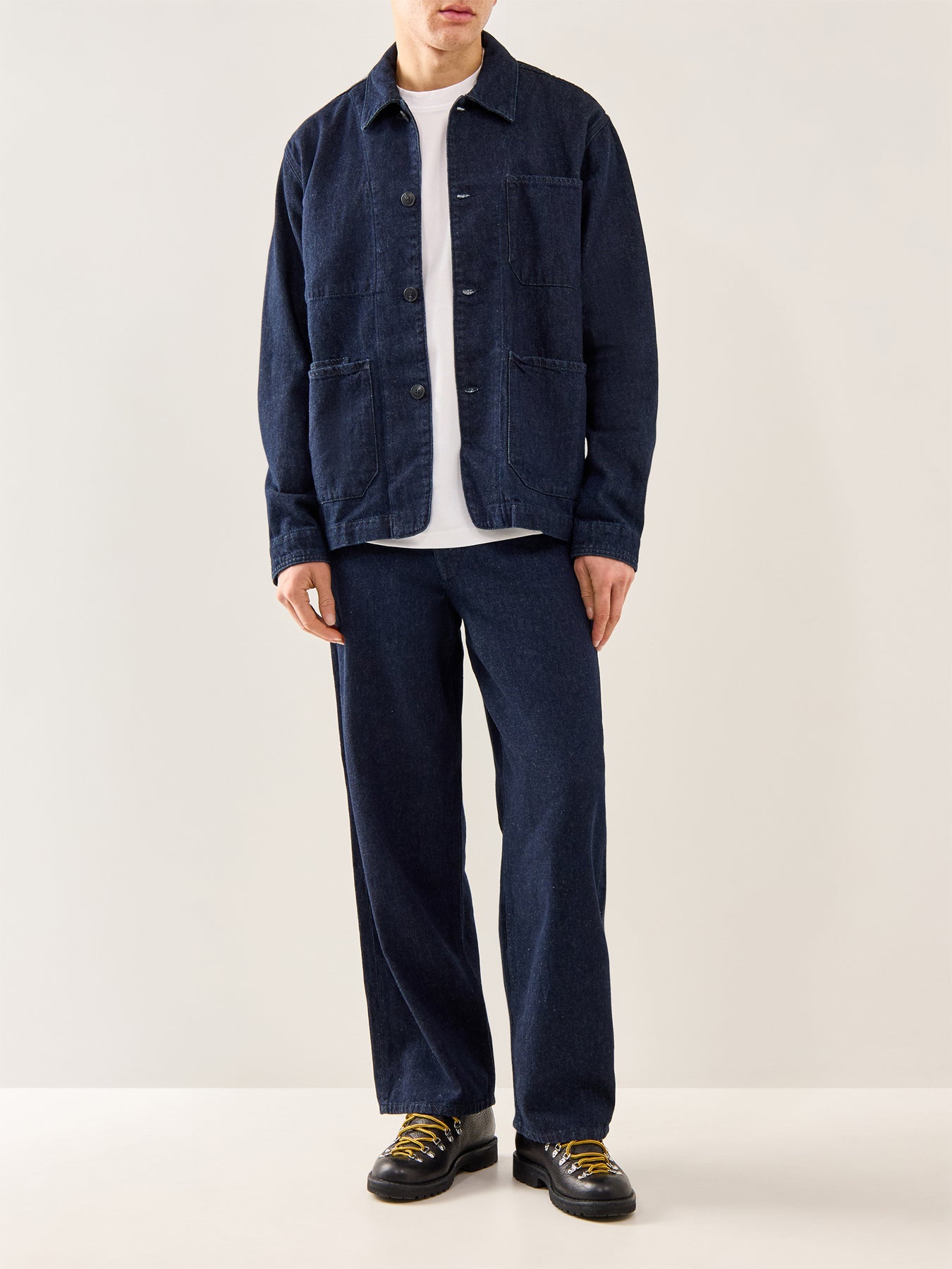 Landon Wide Fit Jeans Dark Blue Denim