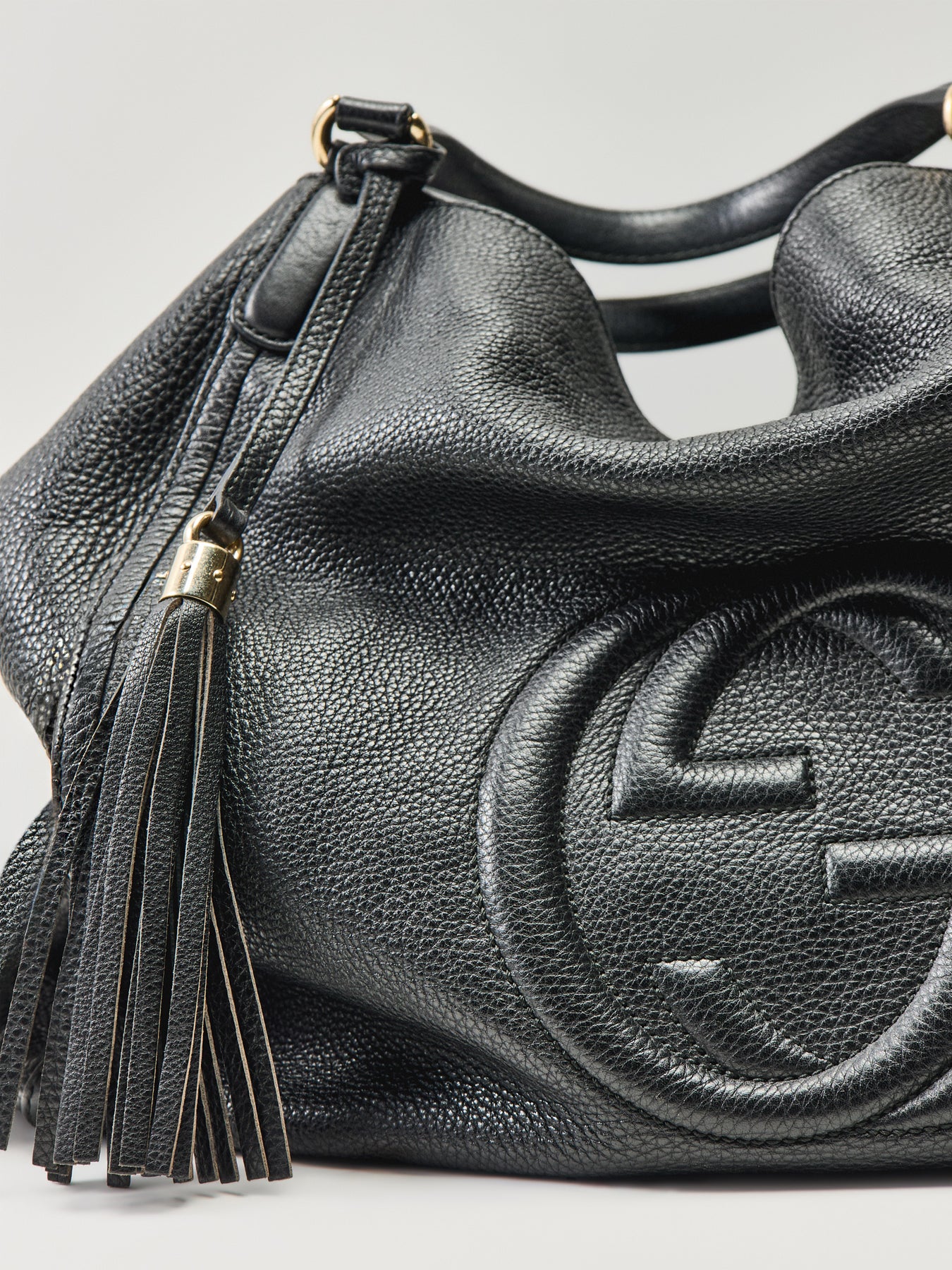 Vintage Gucci Leather Soho Large Top Handle Hobo Bag Black – Fenwick