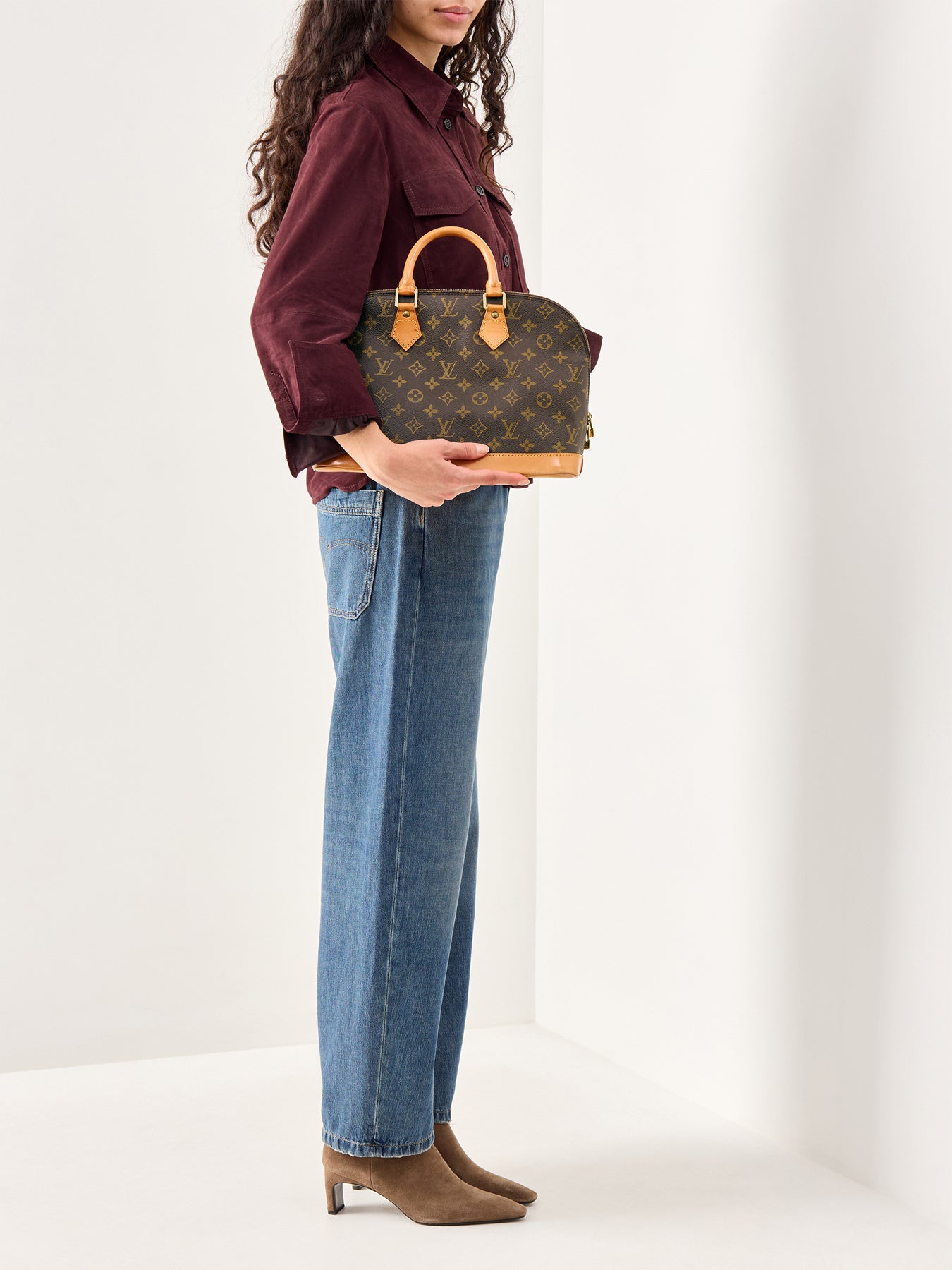 Vintage Louis Vuitton Monogram Alma PM Bag Brown