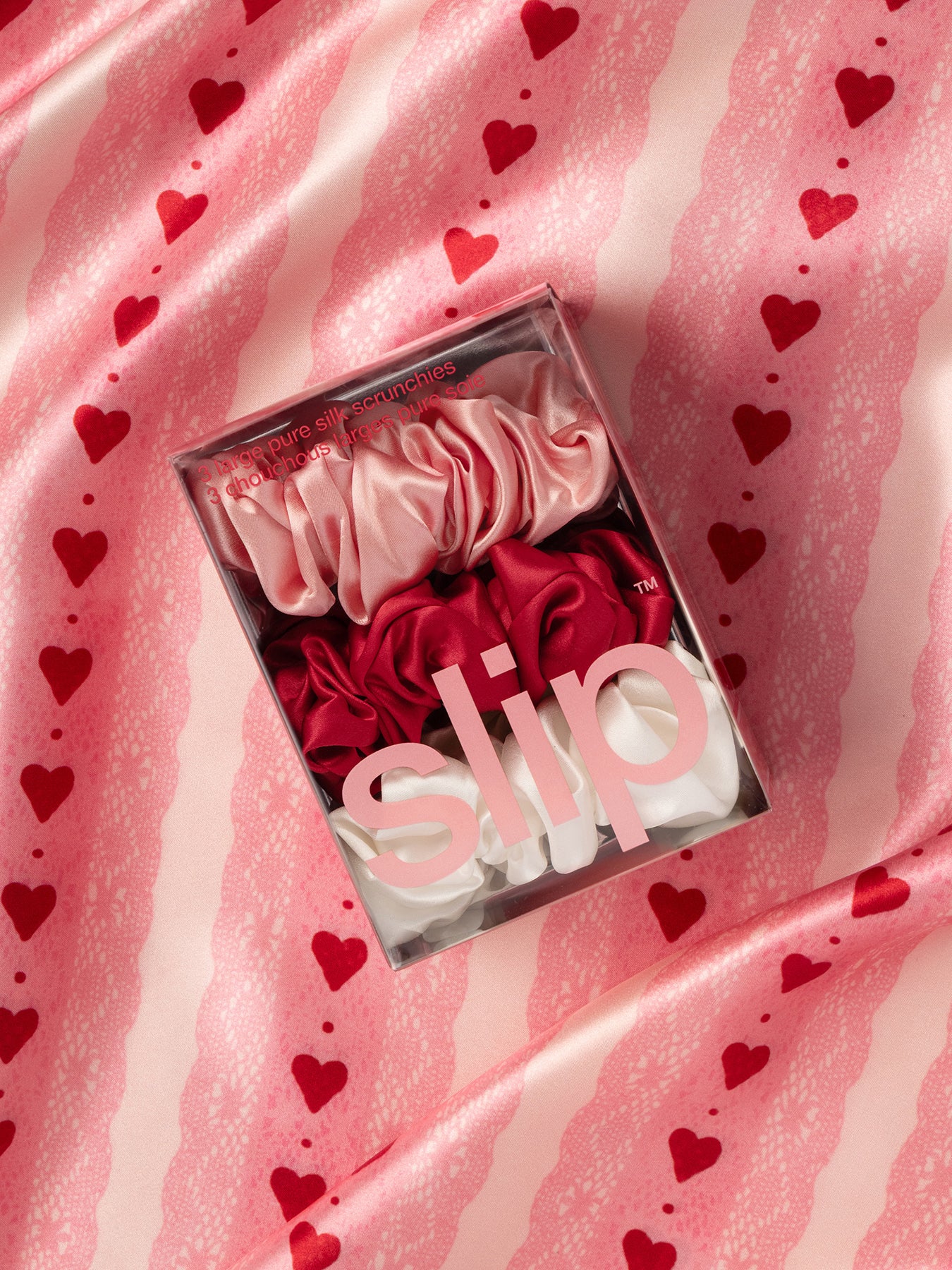 Pure Silk Large Scrunchies Rosy