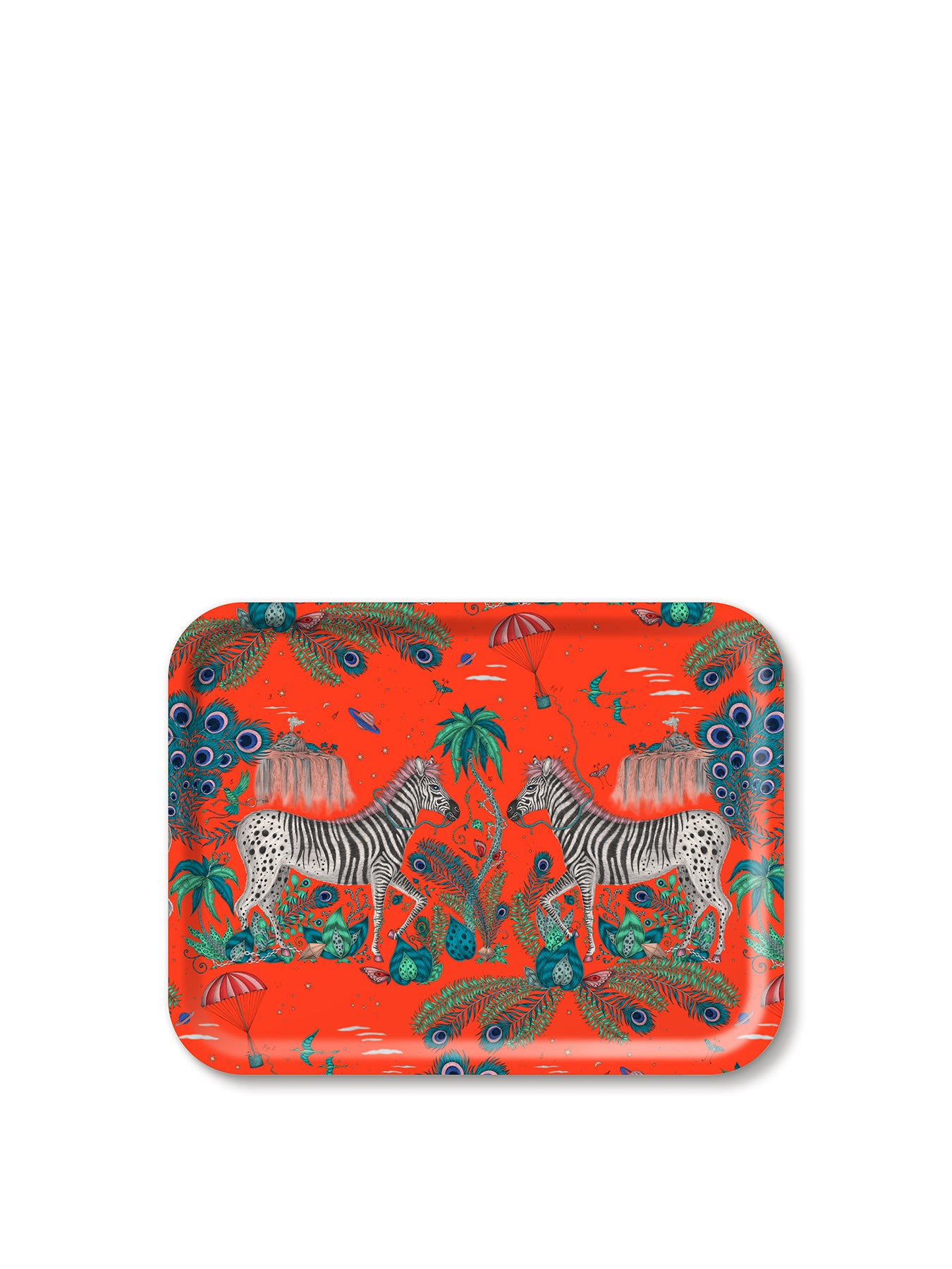 Lost World Red Rectangular Tray 43x33cm